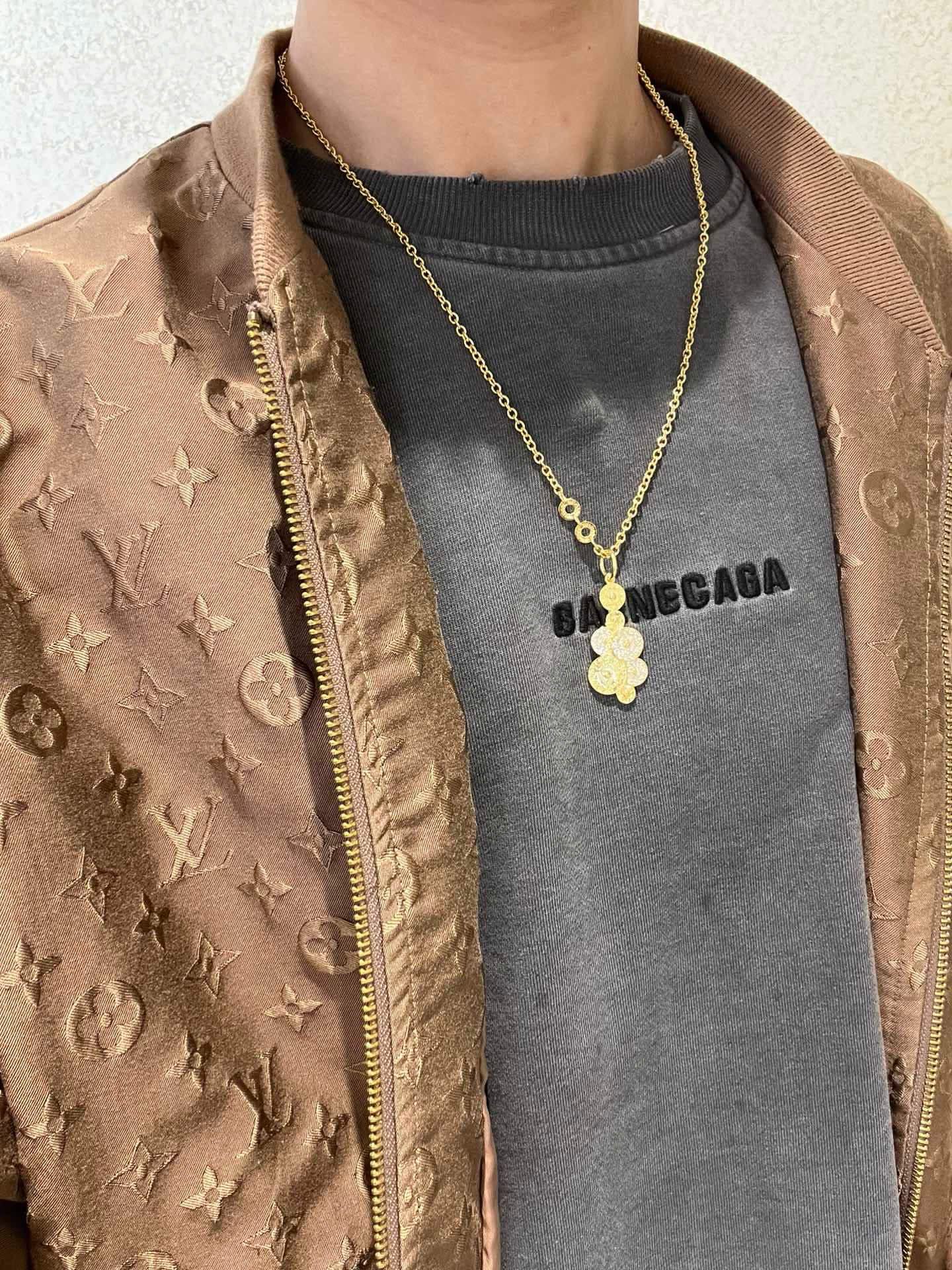 Bvlgari Gold Plated Necklace with Diamond Accents