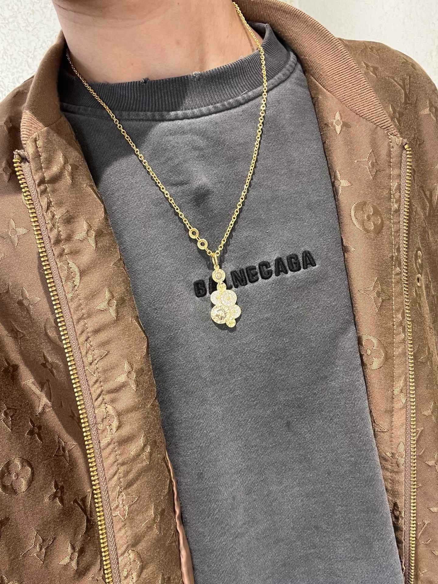 Bvlgari Gold Plated Necklace with Diamond Accents