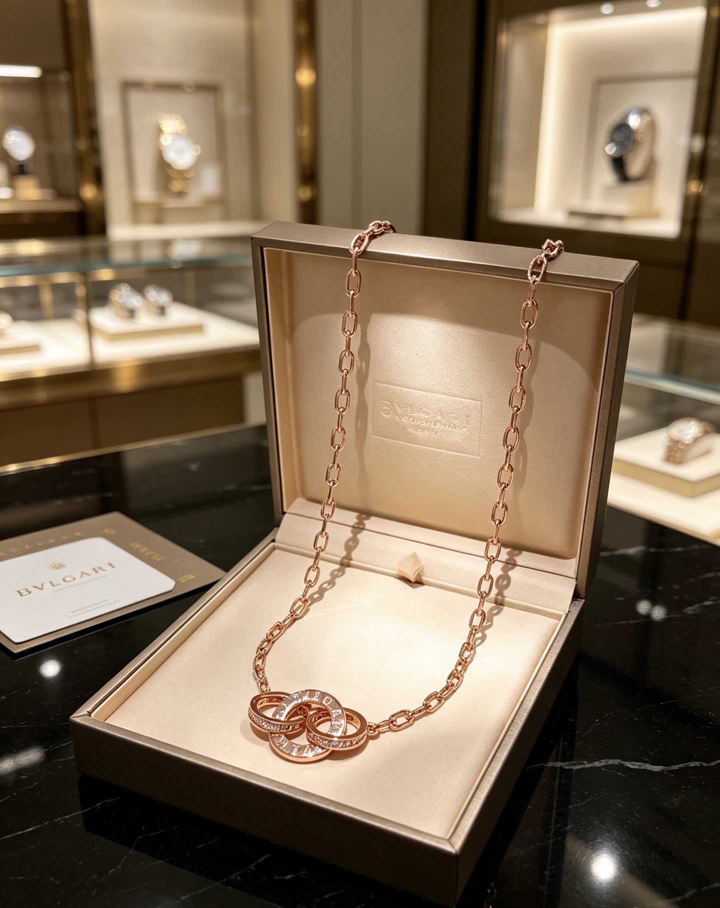 Bvlgari Rose Gold Eternity Necklace Bvlgari Rose Gold Eternity Necklace
