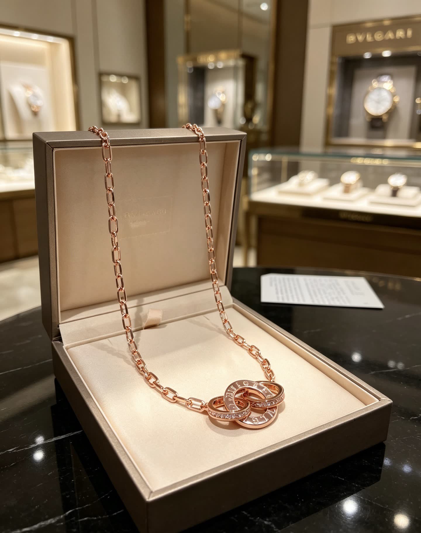 Bvlgari Rose Gold Eternity Necklace