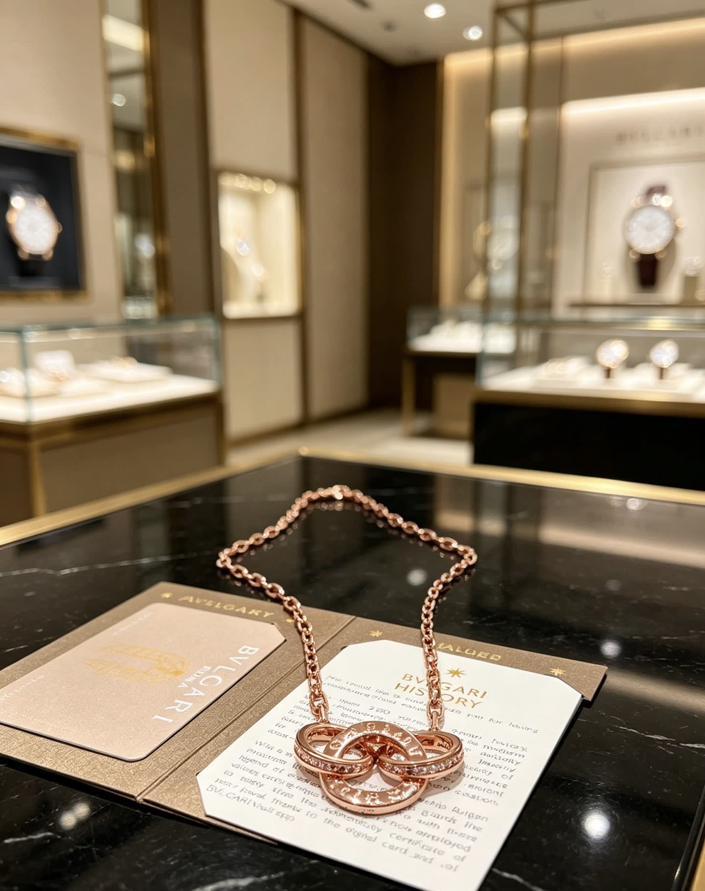 Bvlgari Rose Gold Eternity Necklace