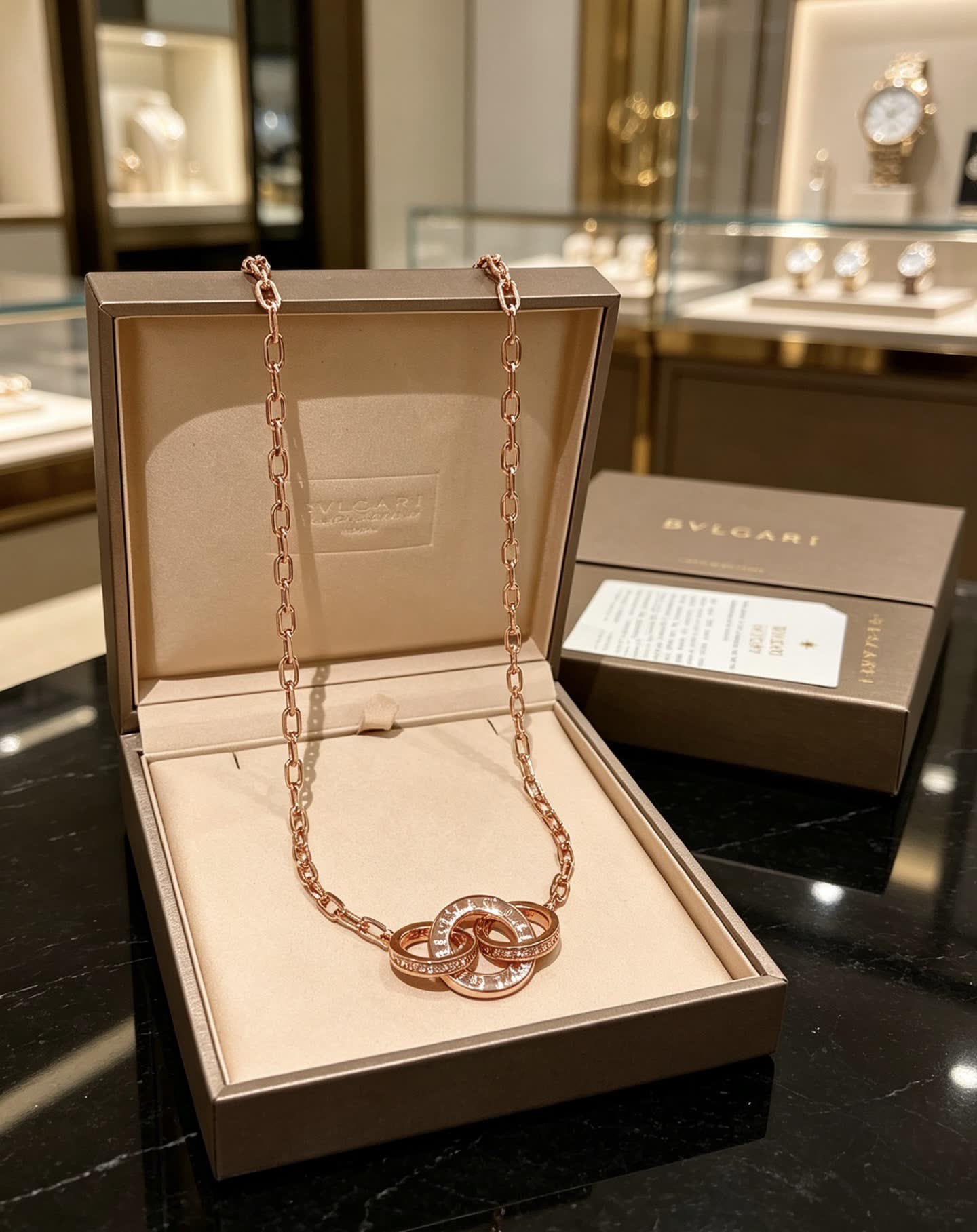Bvlgari Rose Gold Eternity Necklace