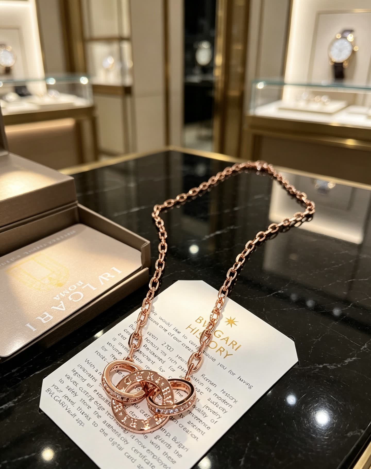 Bvlgari Rose Gold Eternity Necklace