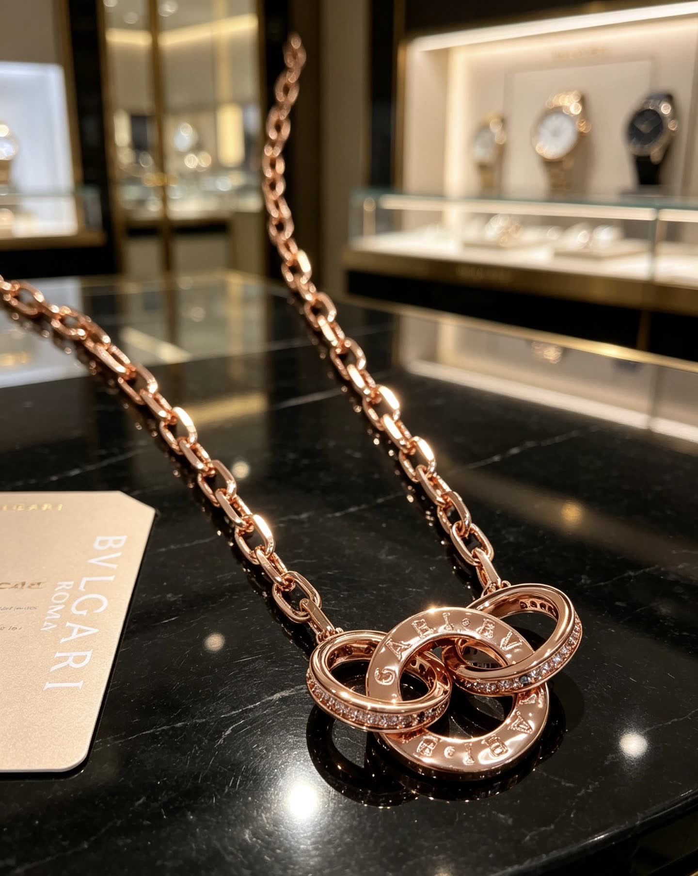 Bvlgari Rose Gold Eternity Necklace