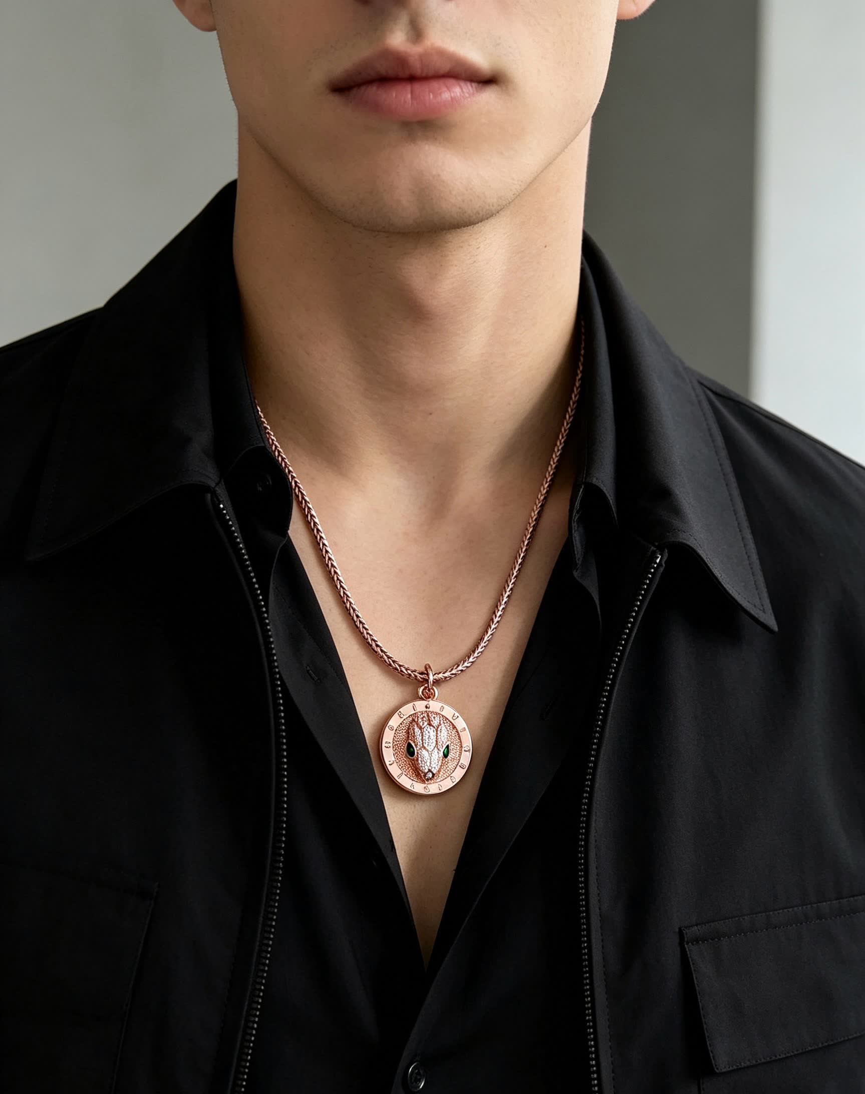 Bvlgari Snake Ring Pendant Necklace