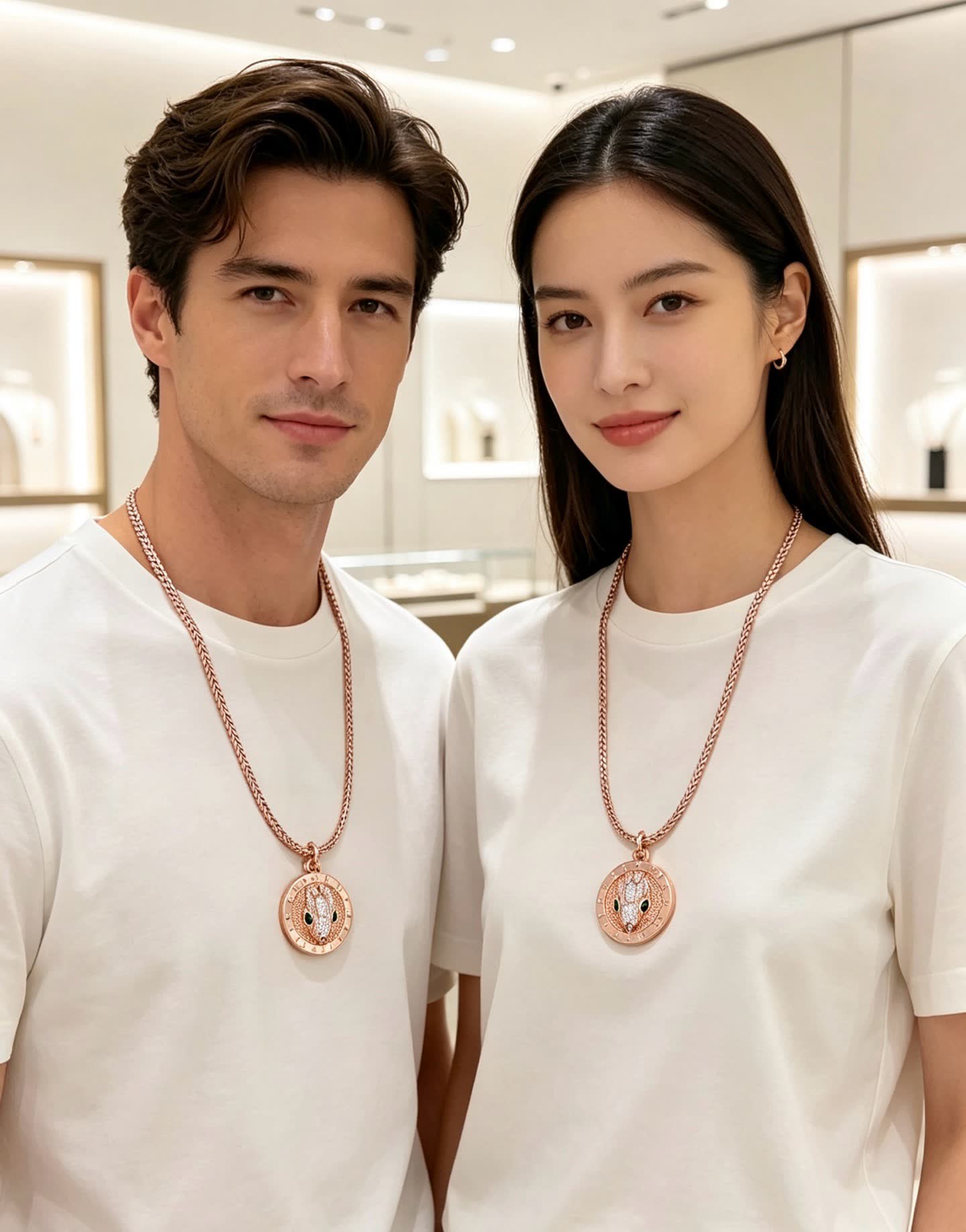 Bvlgari Snake Ring Pendant Necklace