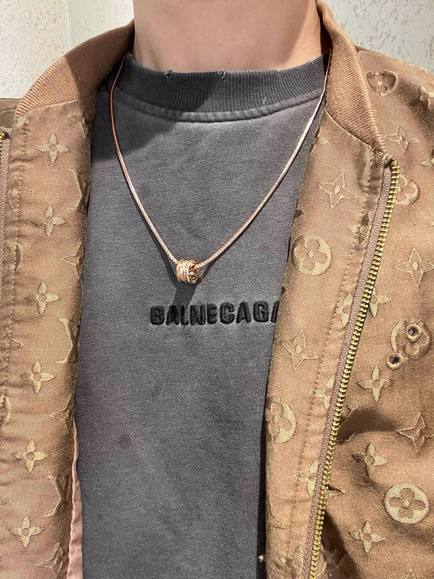 Bvlgari Rose Gold Necklace with Crystal Charm