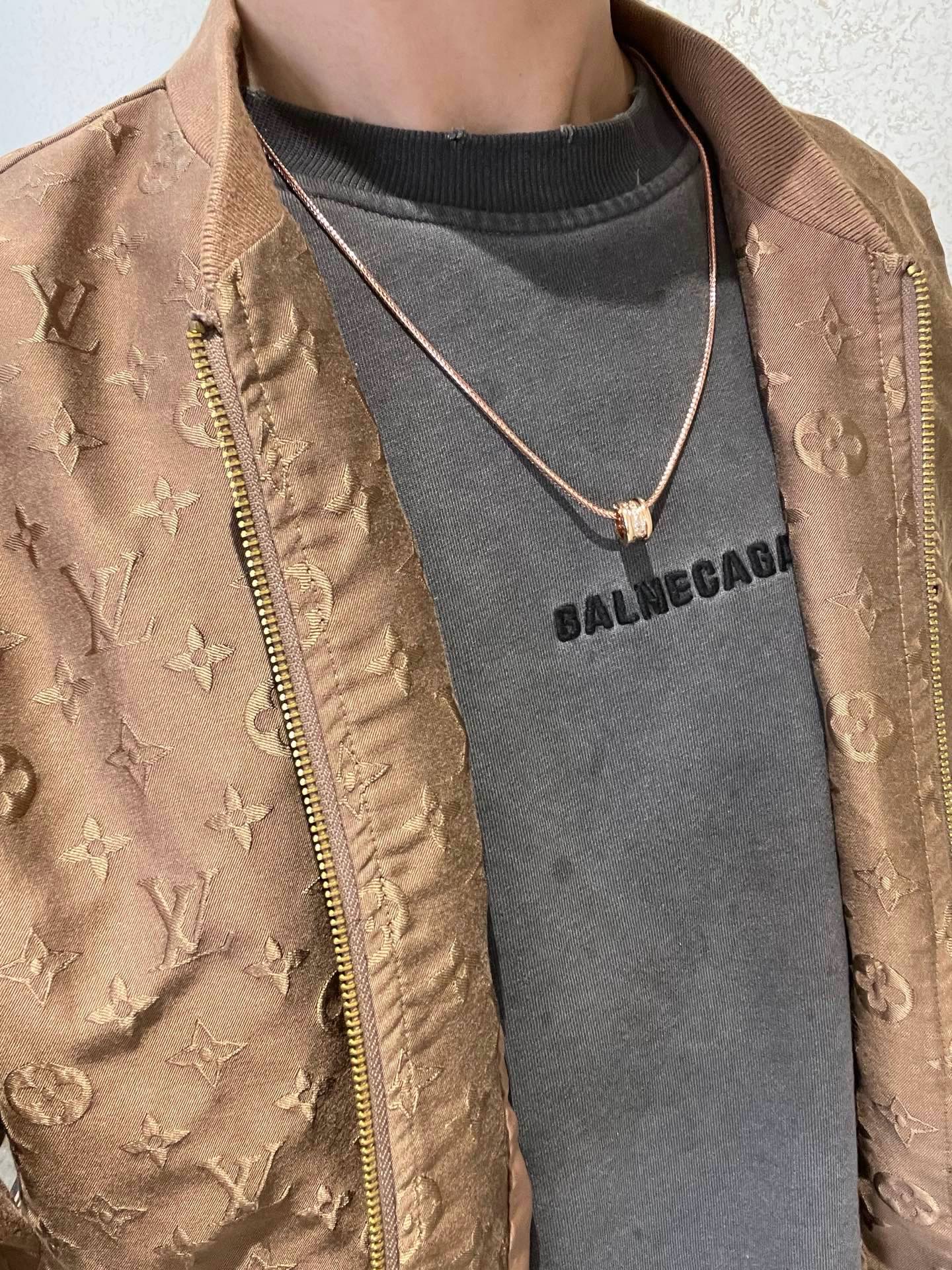 Bvlgari Rose Gold Necklace with Crystal Charm