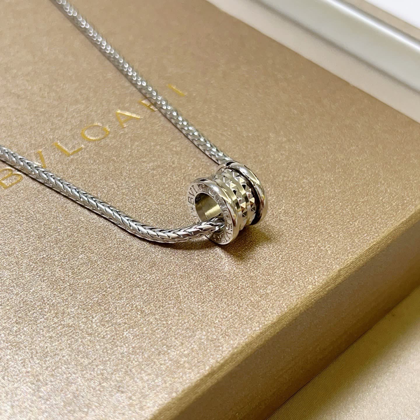 Bvlgari Sterling Silver Bead Necklace Bvlgari Sterling Silver Bead Necklace