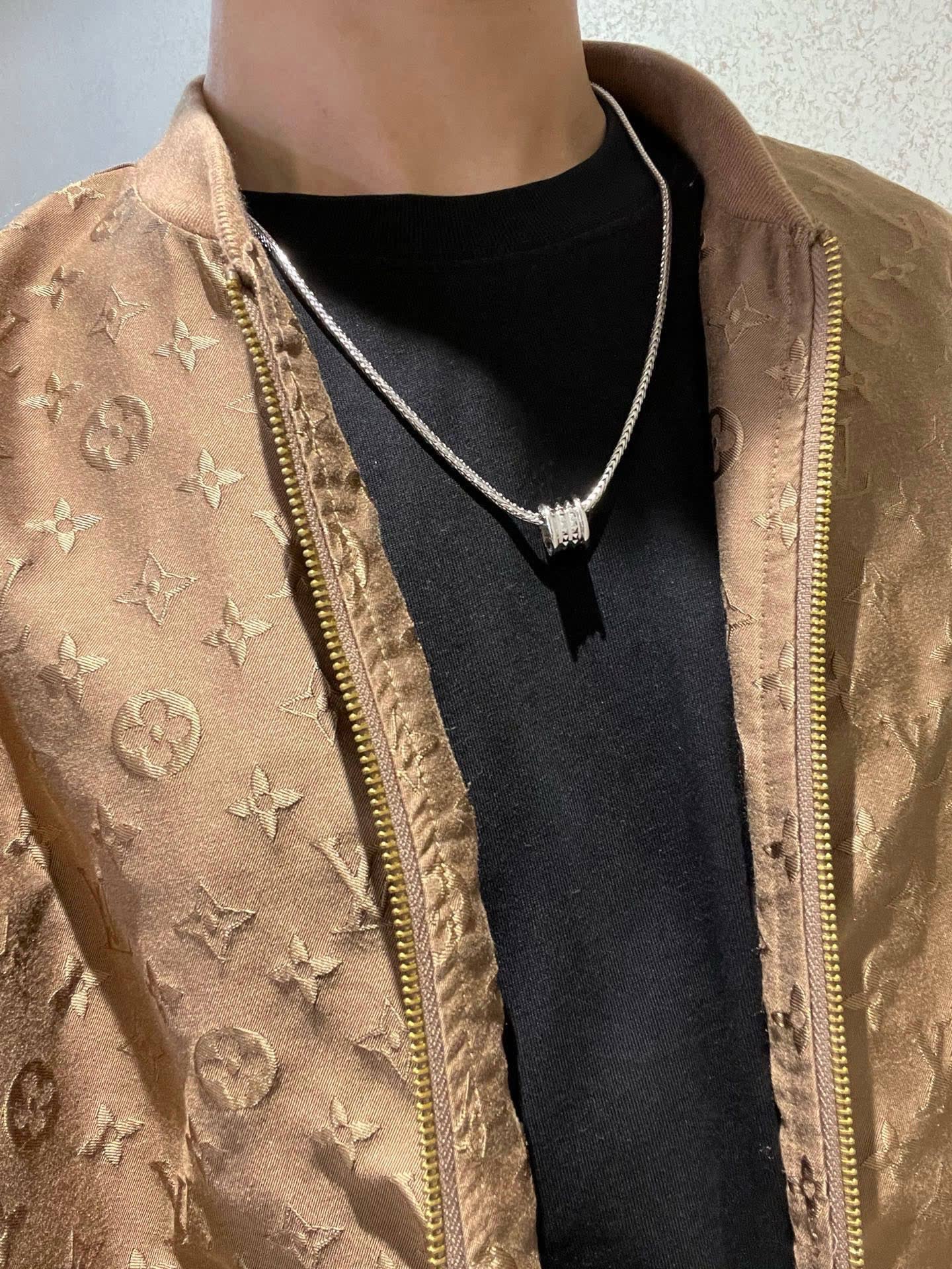 Bvlgari Sterling Silver Bead Necklace