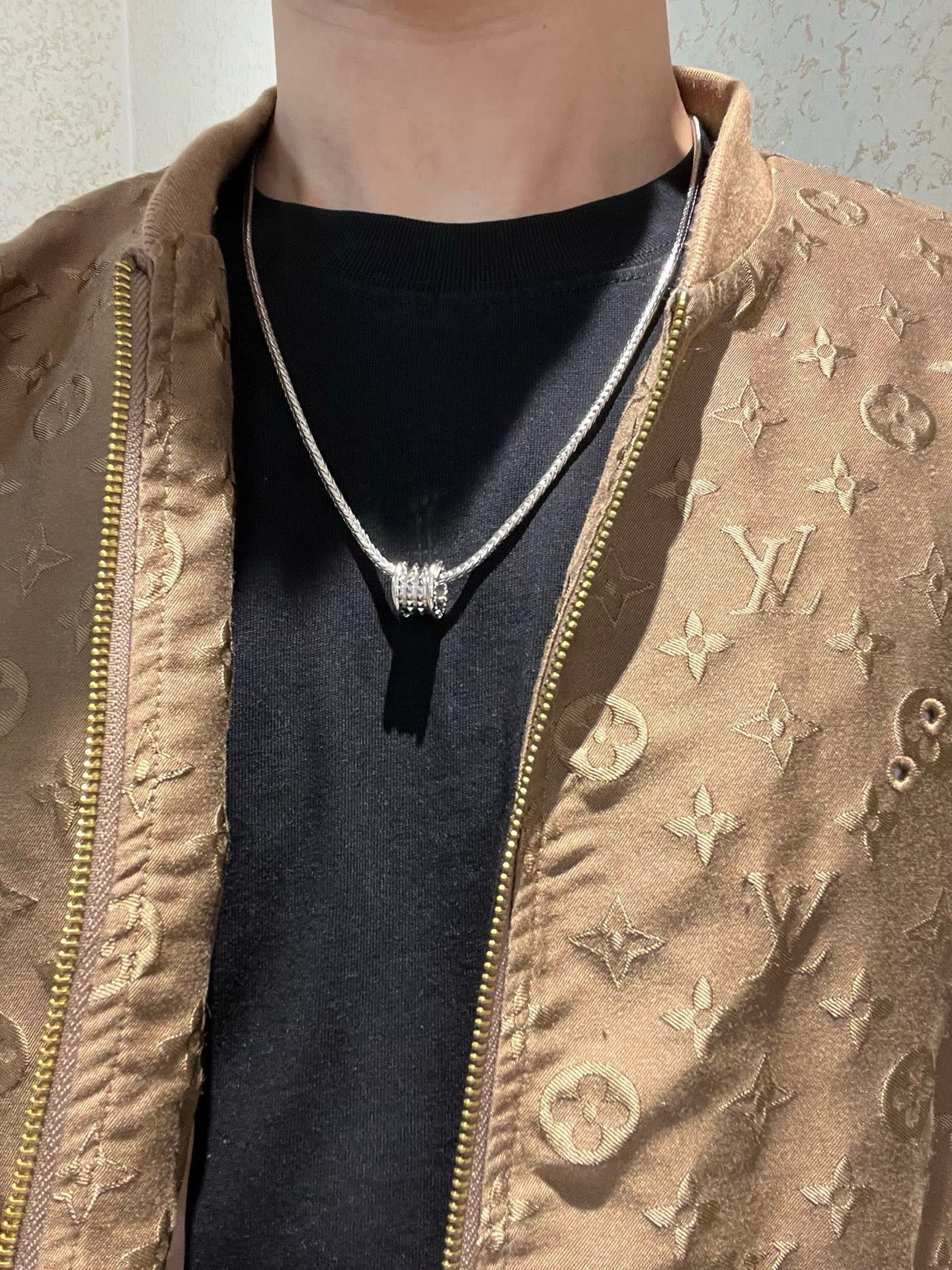 Bvlgari Sterling Silver Bead Necklace