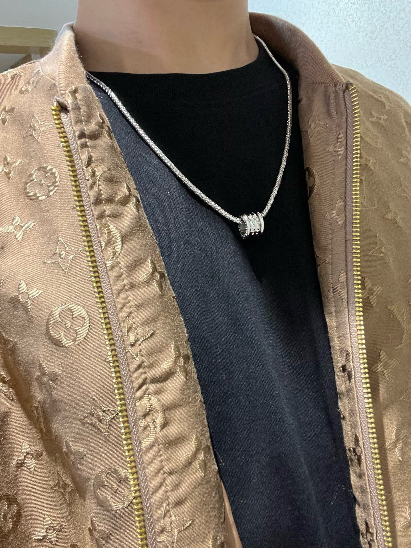 Bvlgari Sterling Silver Bead Necklace