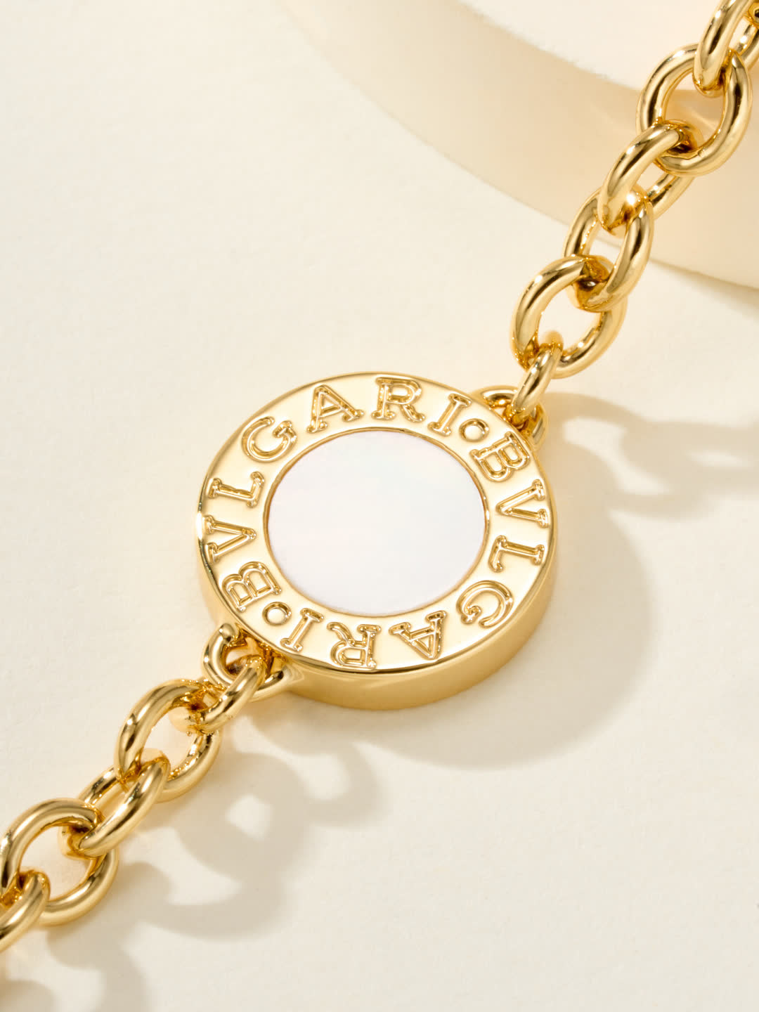 Bvlgari Necklace, Chain with Black Enamel Medallions