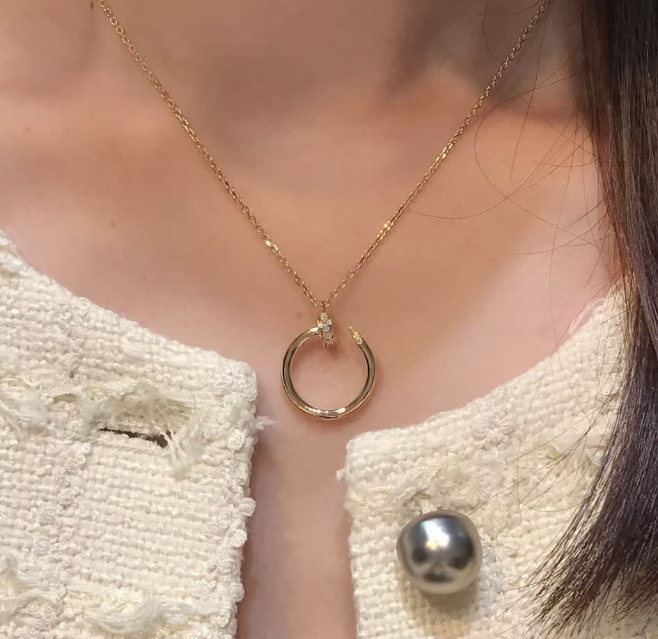 Elegant Gold and Silver Diamond-Encrusted Crescent Hoop Necklaces