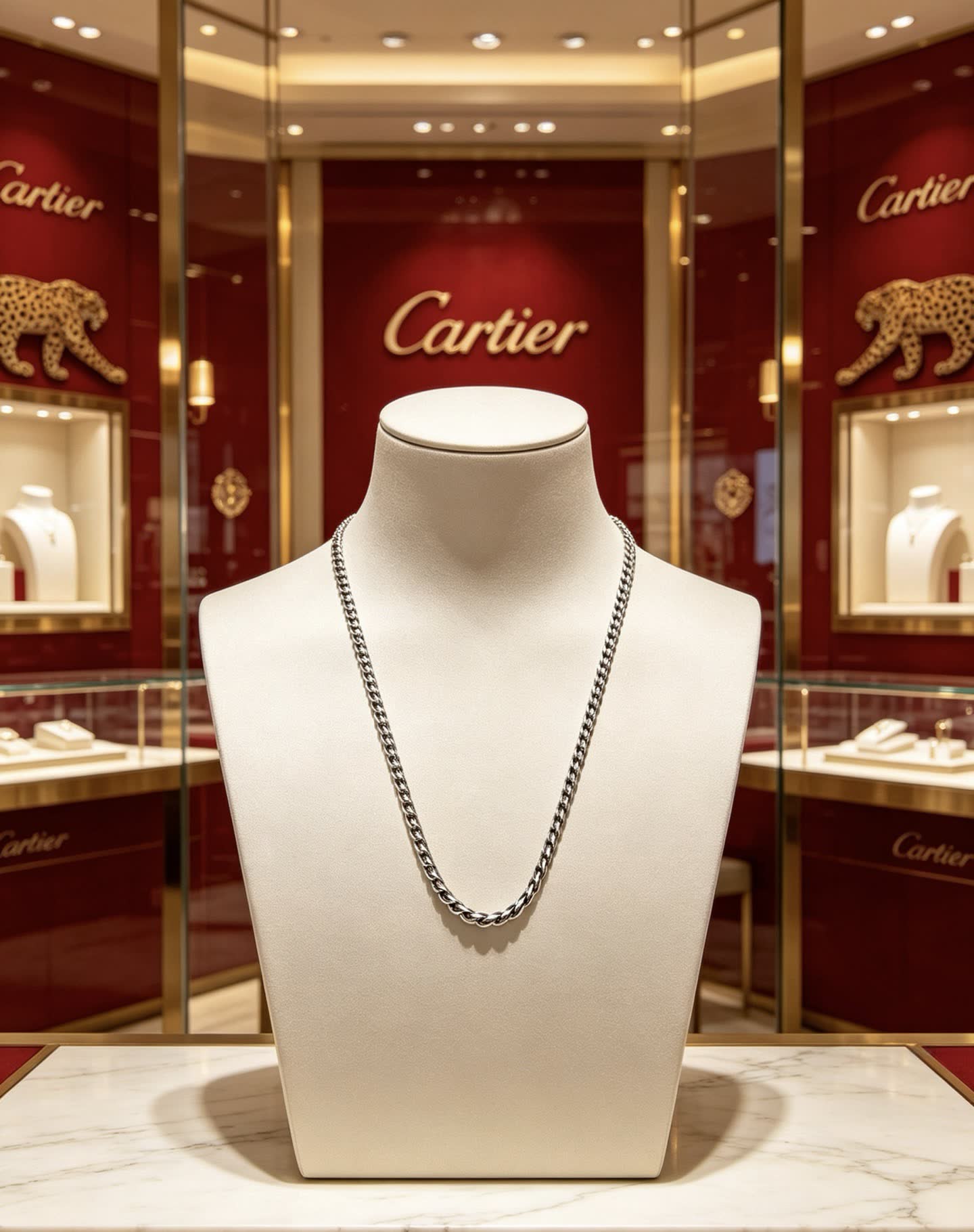 Cartier Silver Chain Necklace