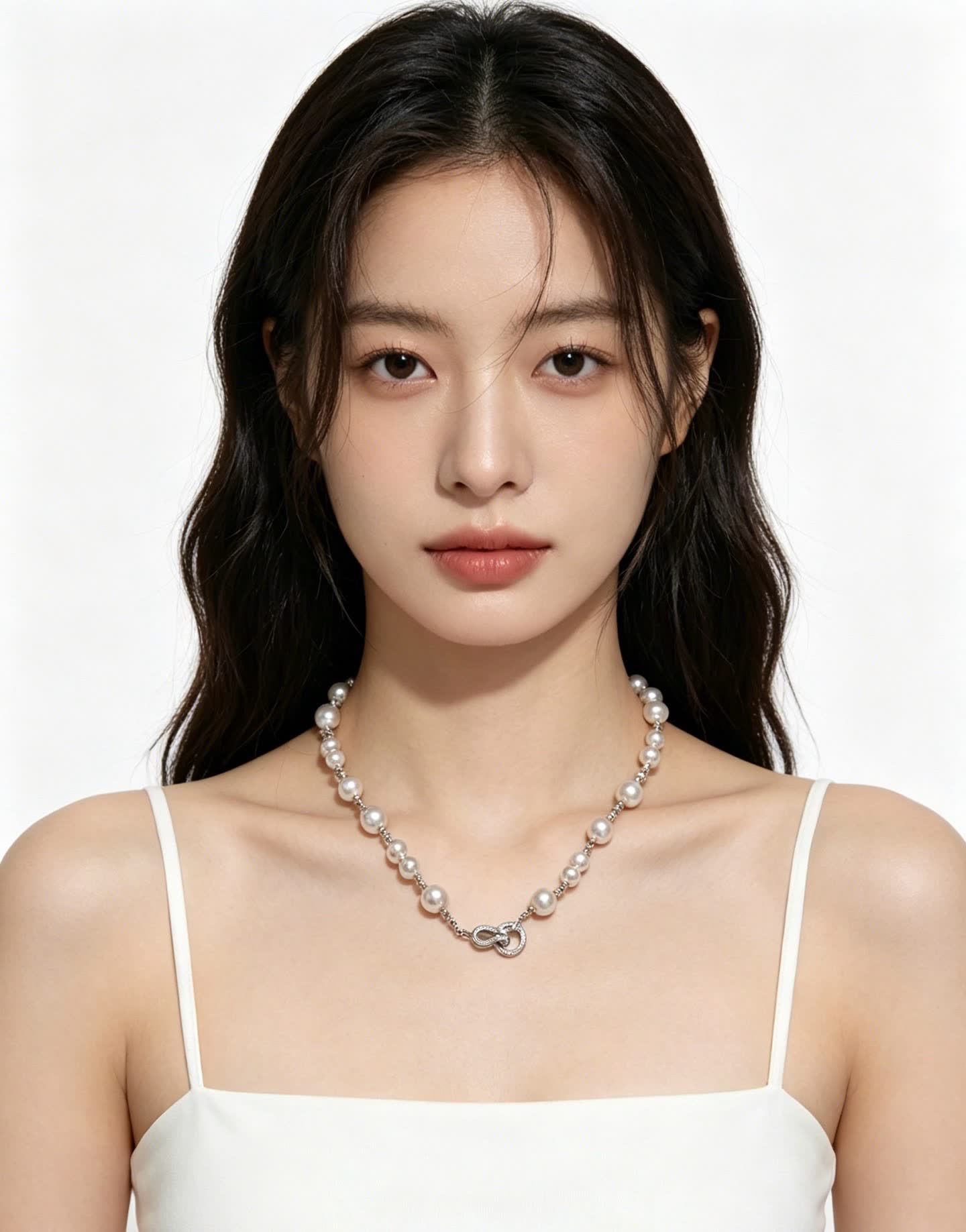 Cartier Elegant Pearl Necklace with Diamond Clasp