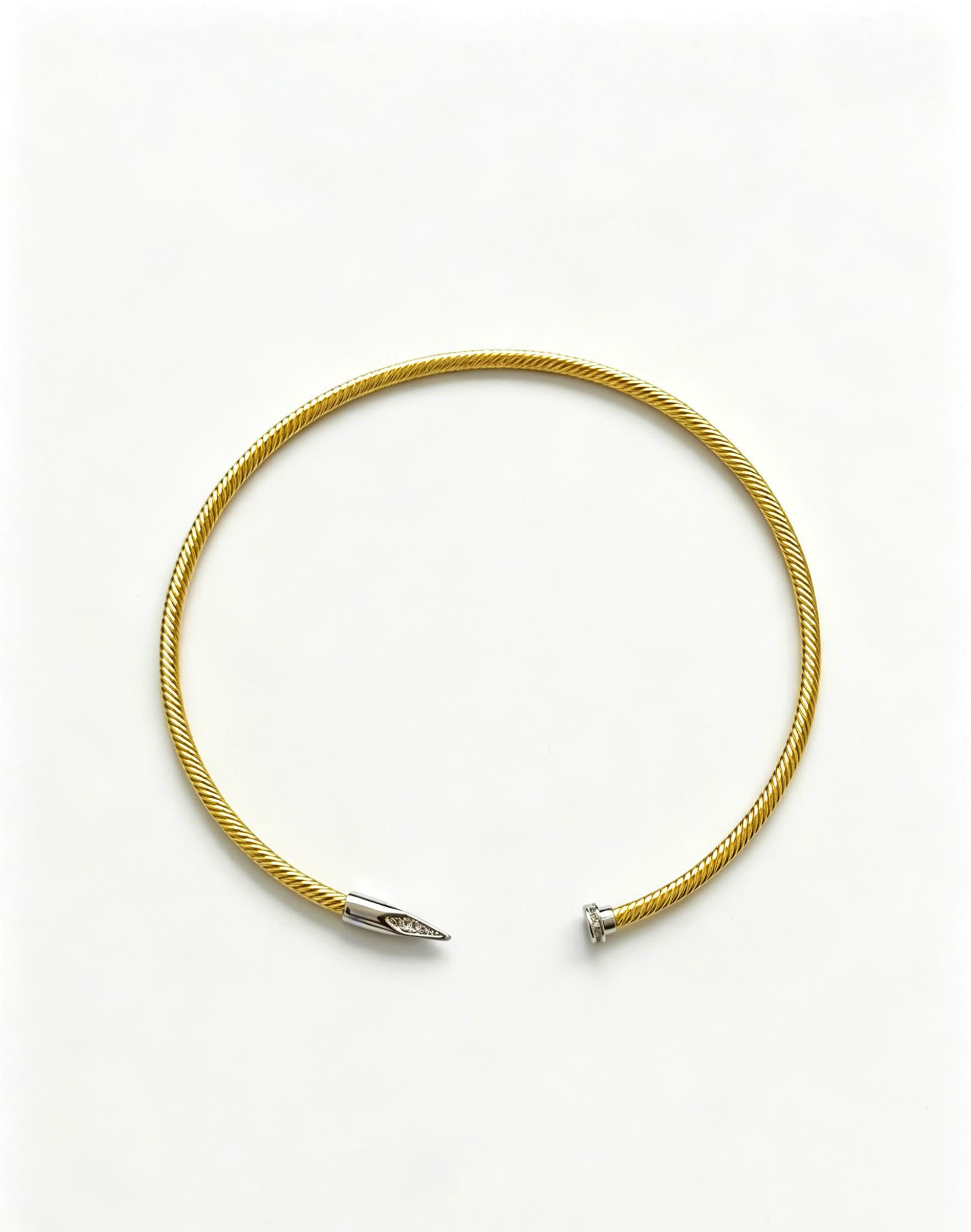 Cartier Gold-Tone Diamond Accent Choker Necklace Cartier Gold-Tone Diamond Accent Choker Necklace