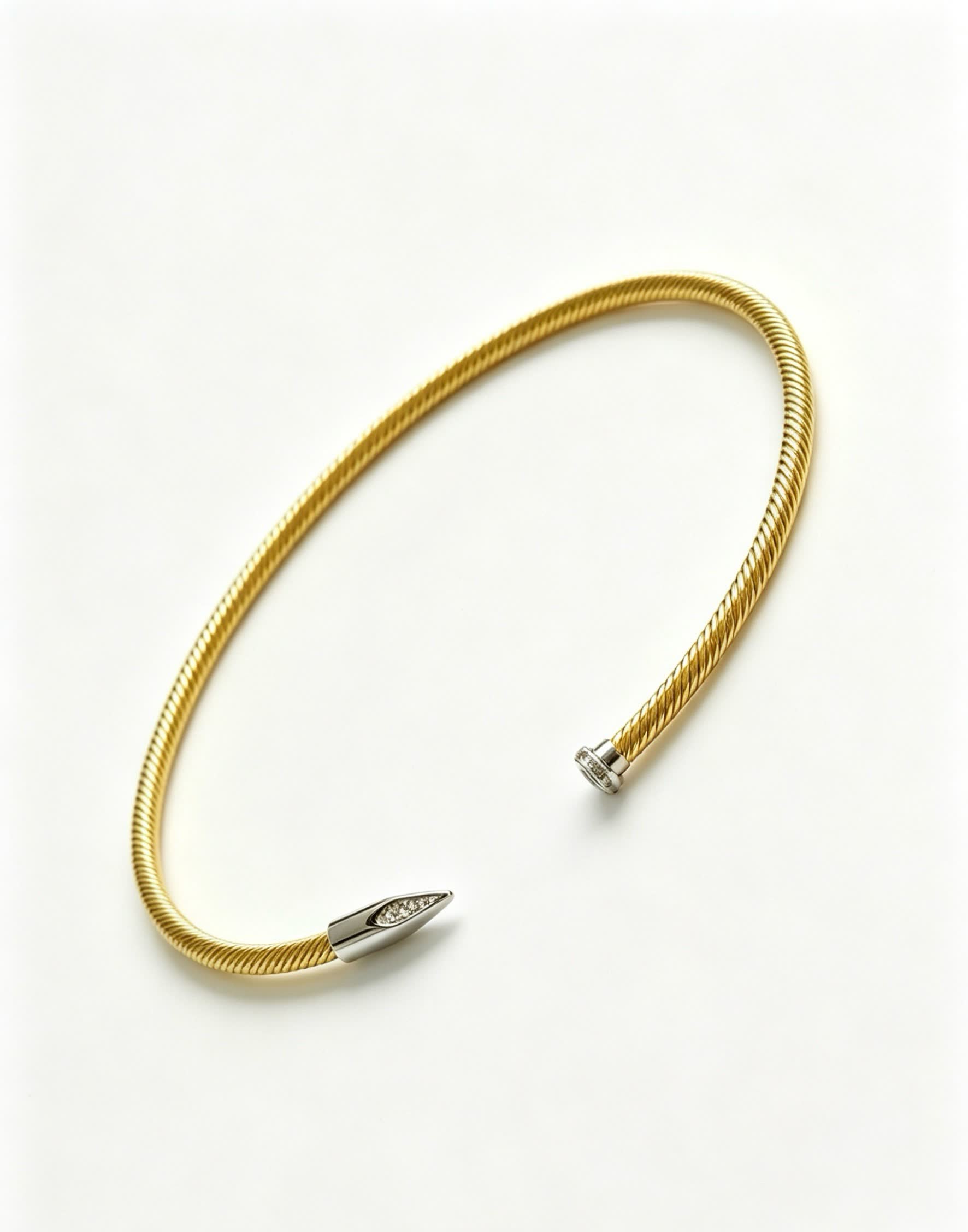Cartier Gold-Tone Diamond Accent Choker Necklace