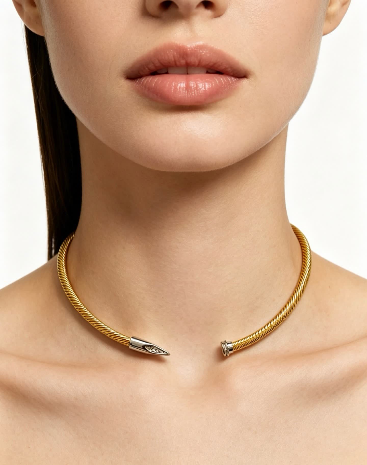 Cartier Gold-Tone Diamond Accent Choker Necklace
