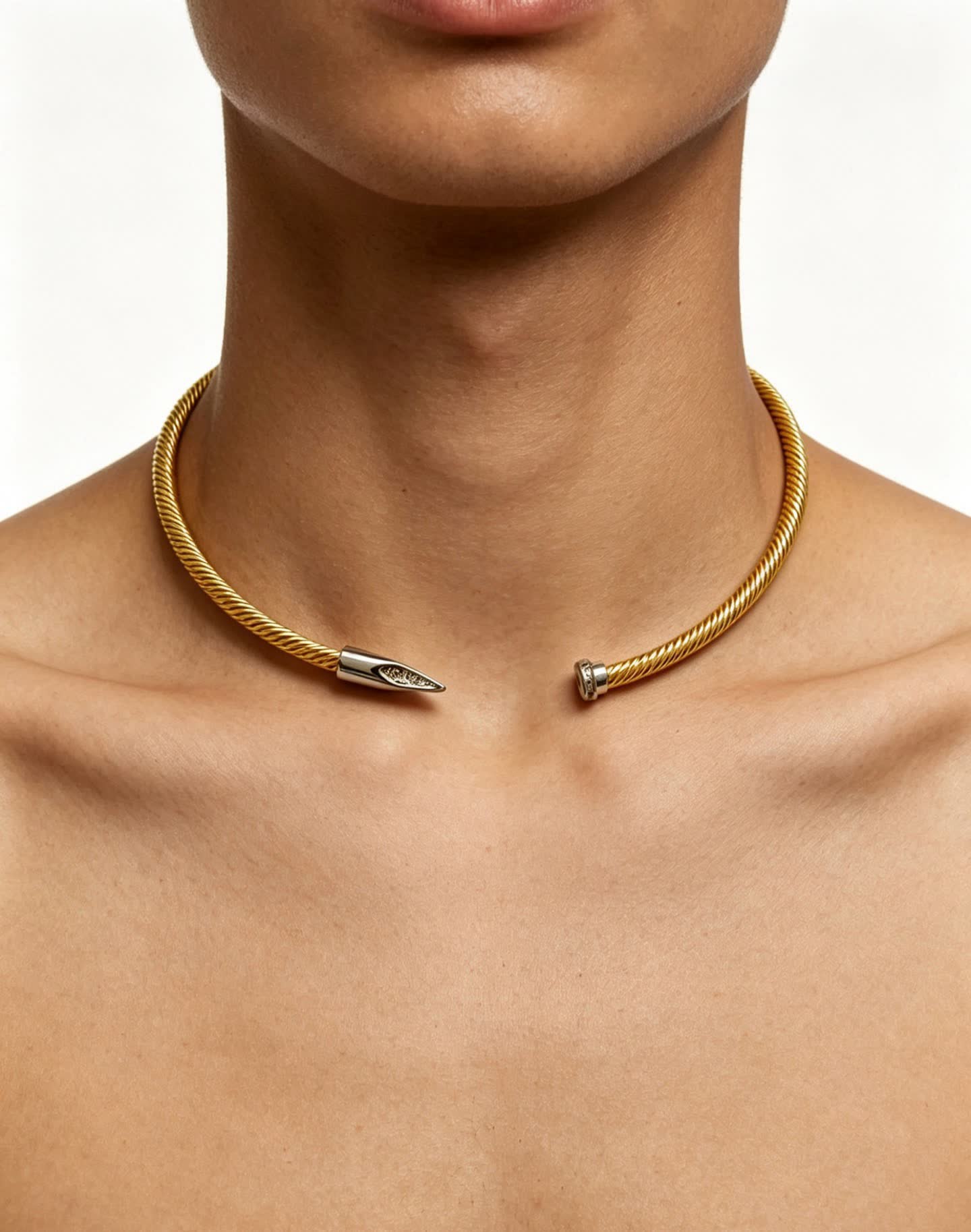 Cartier Gold-Tone Diamond Accent Choker Necklace