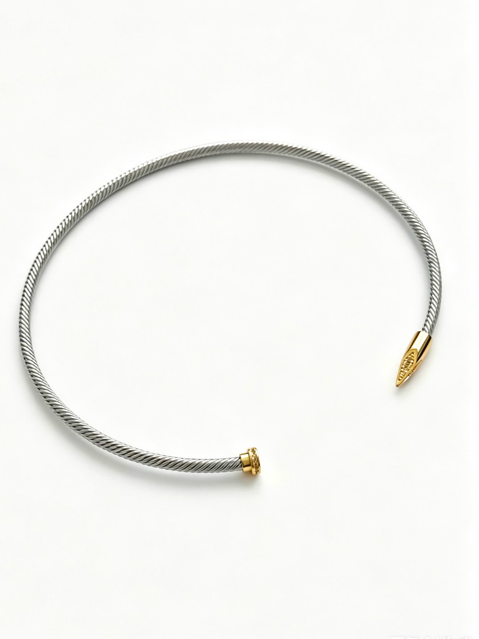 Cartier Silver and Gold-Tone Cable Chain Necklace