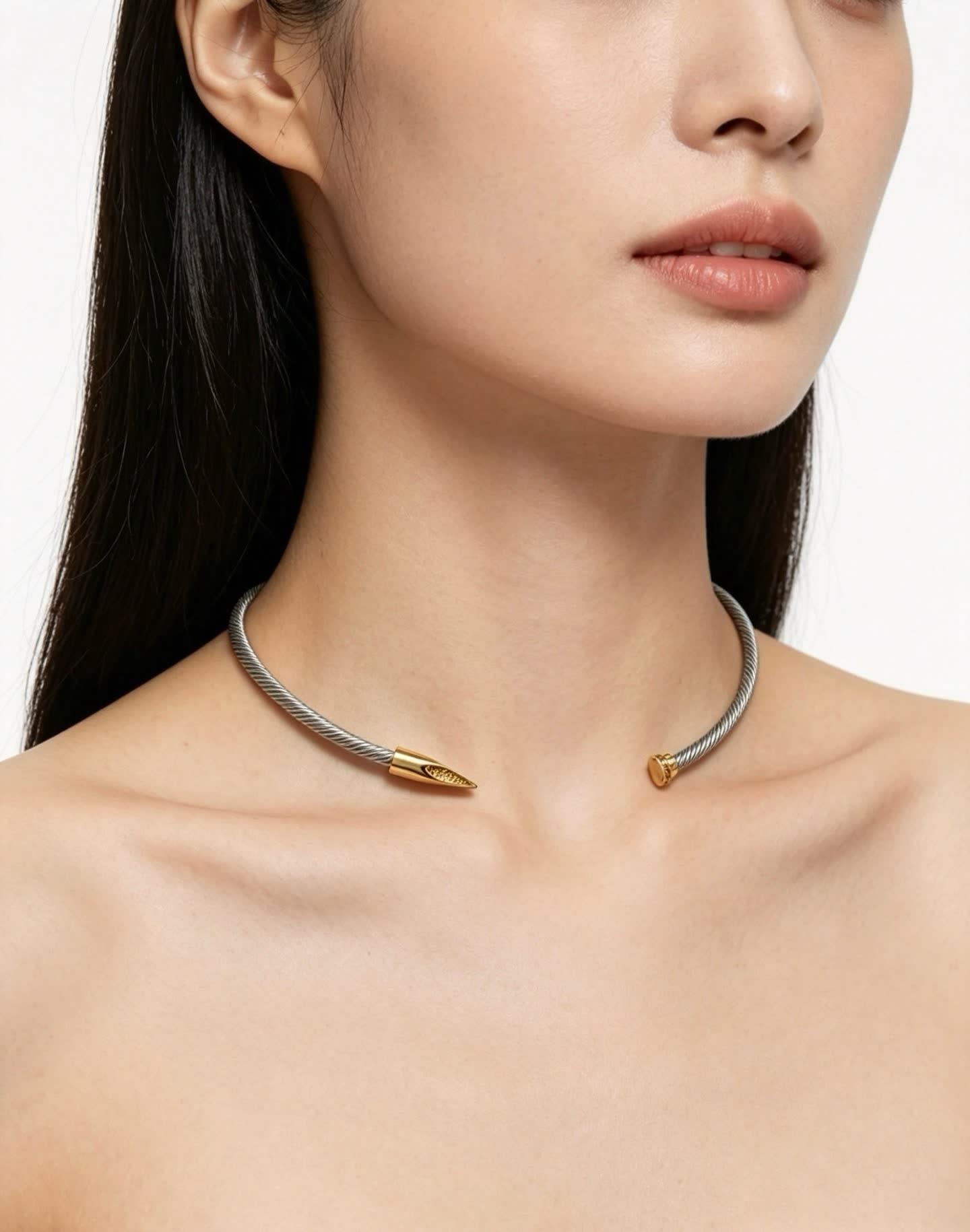 Cartier Silver and Gold-Tone Cable Chain Necklace