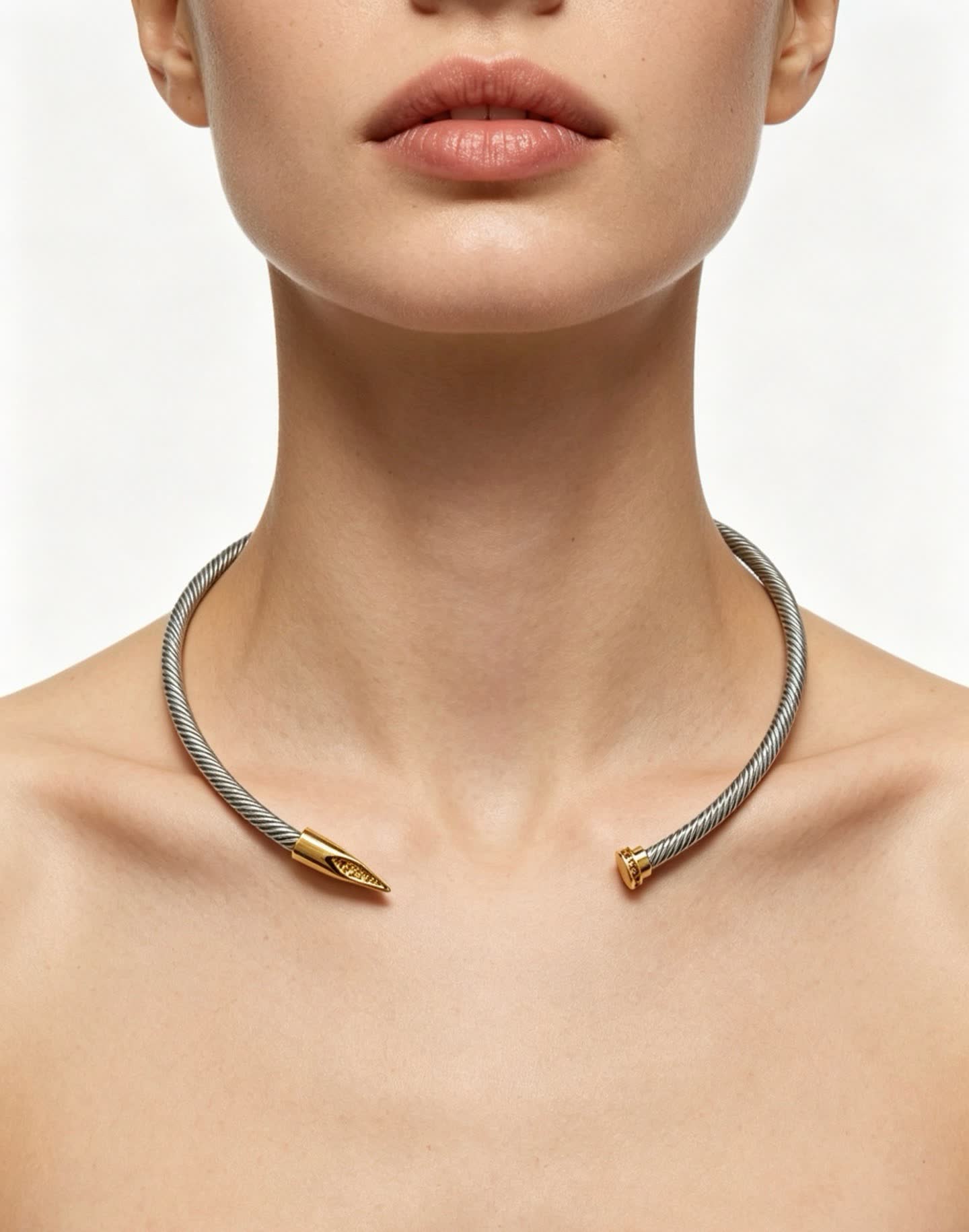 Cartier Silver and Gold-Tone Cable Chain Necklace