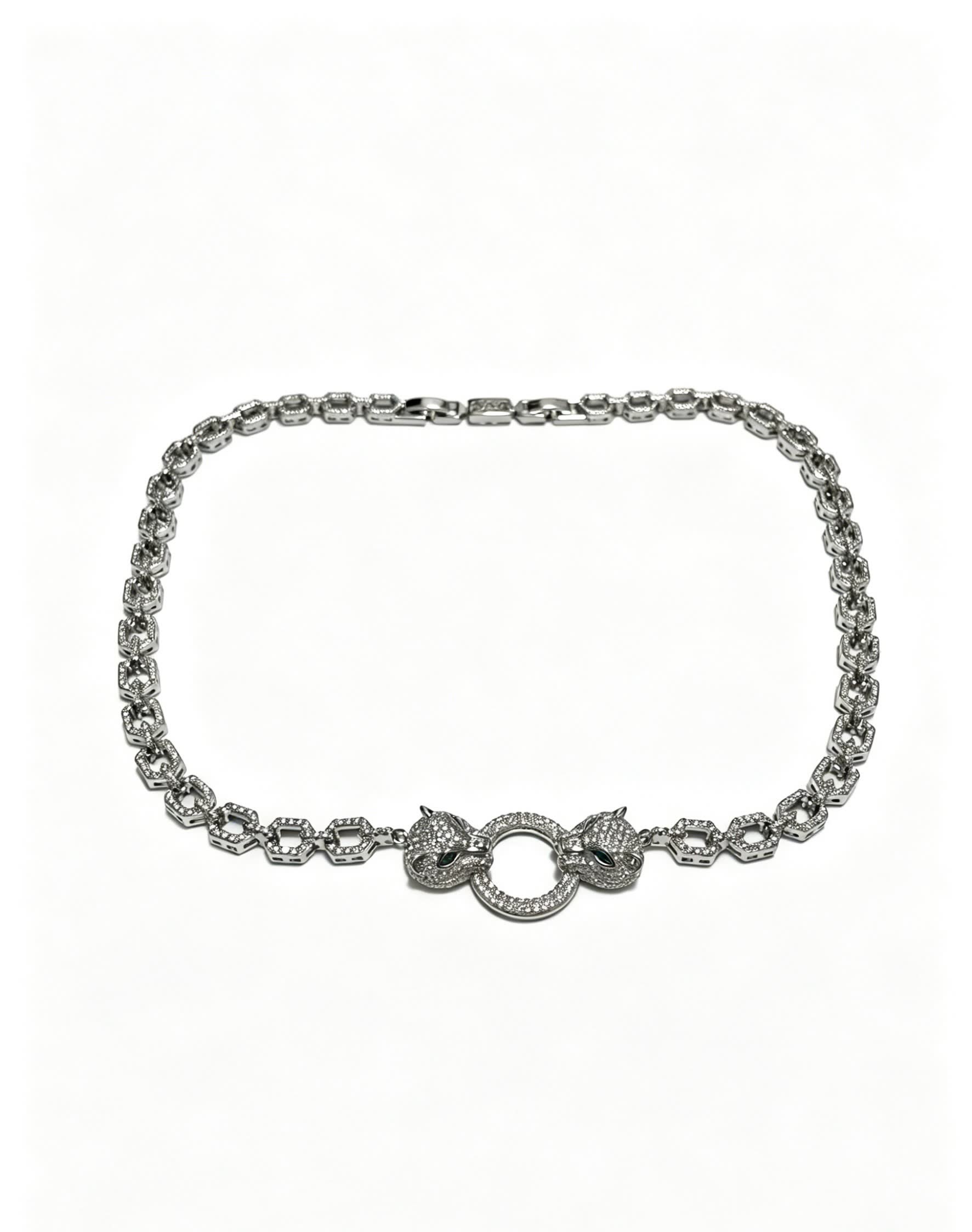 Cartier Hexagon Link Diamond Necklace Cartier Hexagon Link Diamond Necklace