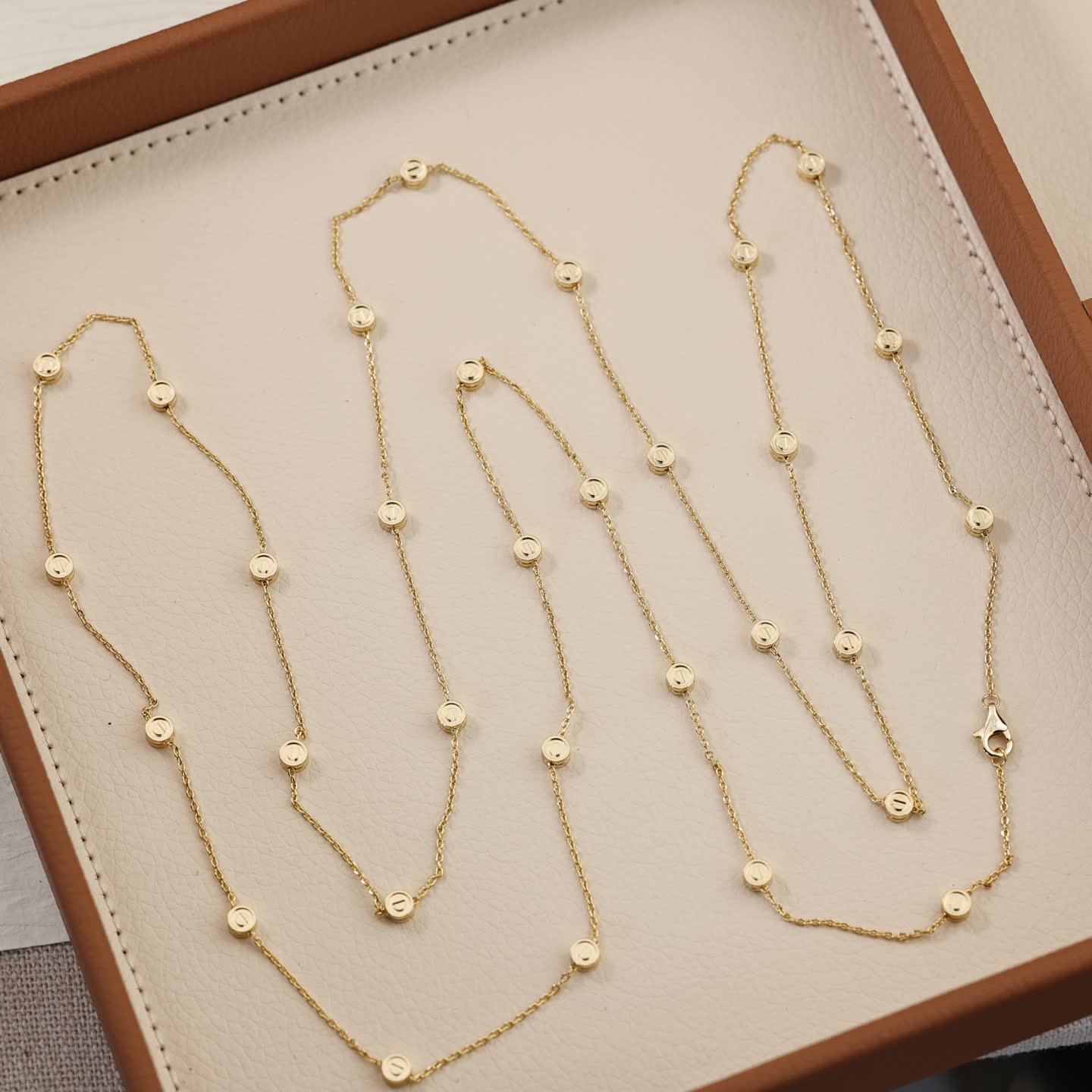 Cartier Silver Beaded Chain Necklace