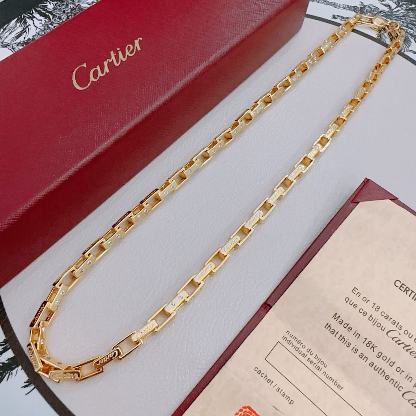 Cartier Gold-Plated Diamond-Accent Necklace