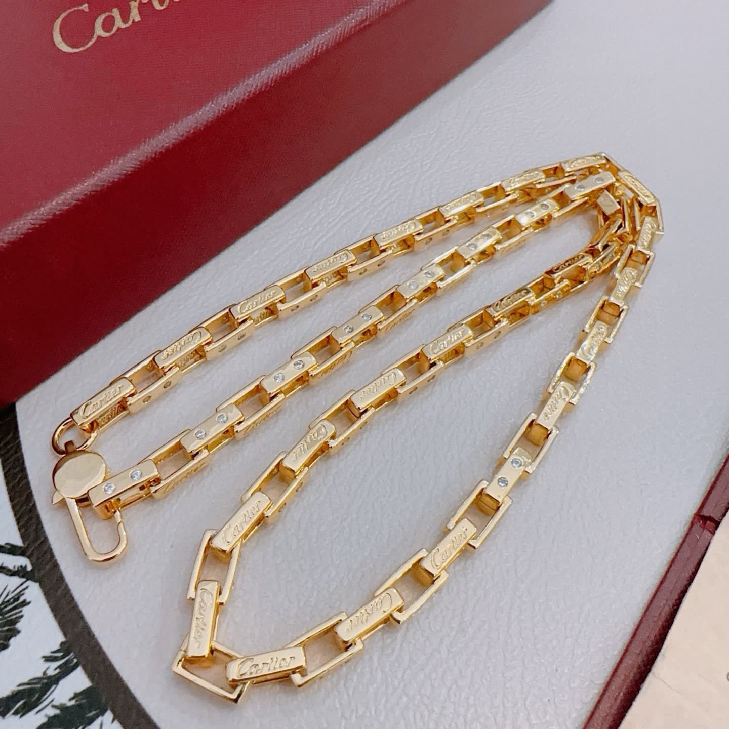 Cartier Gold-Plated Diamond-Accent Necklace