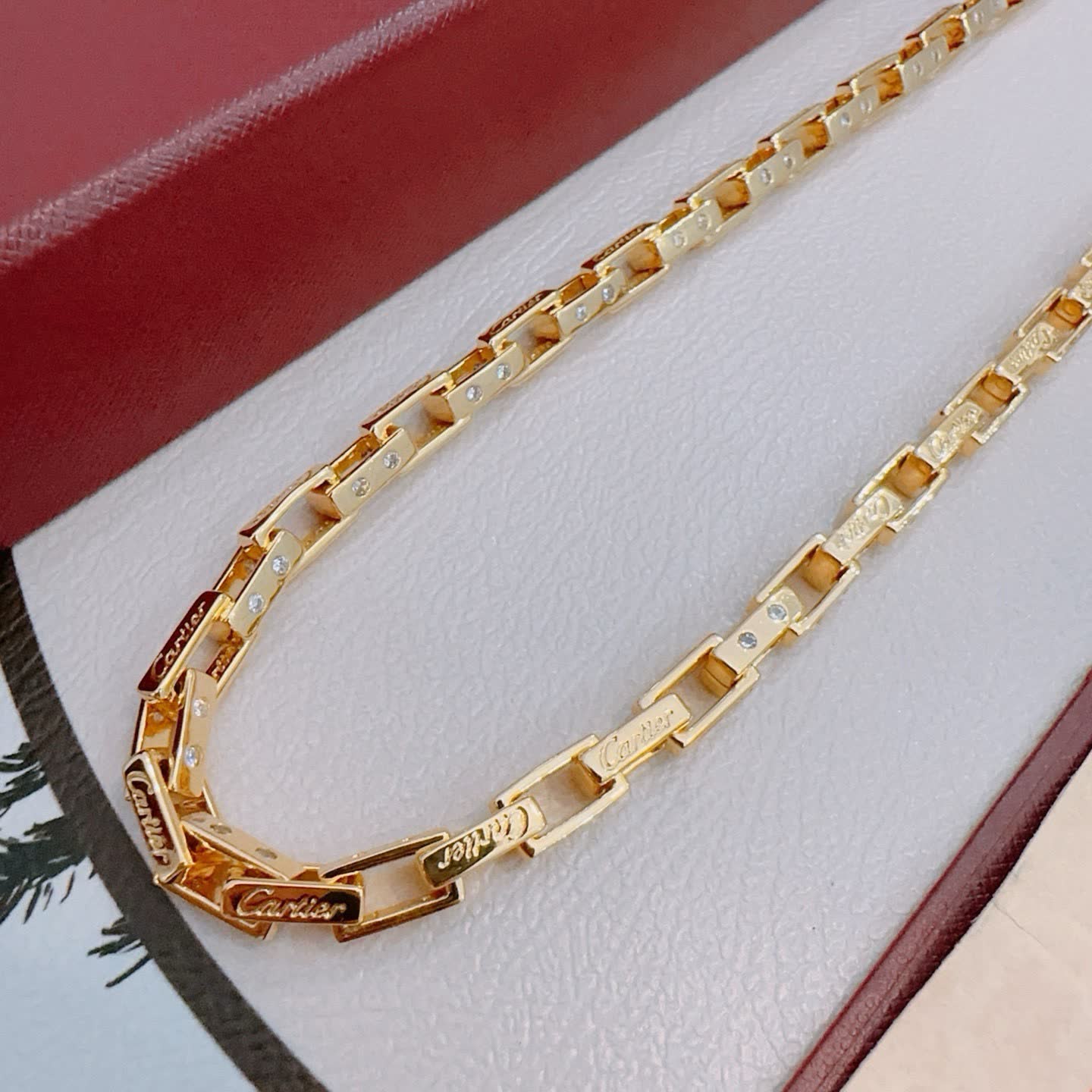 Cartier Gold-Plated Diamond-Accent Necklace