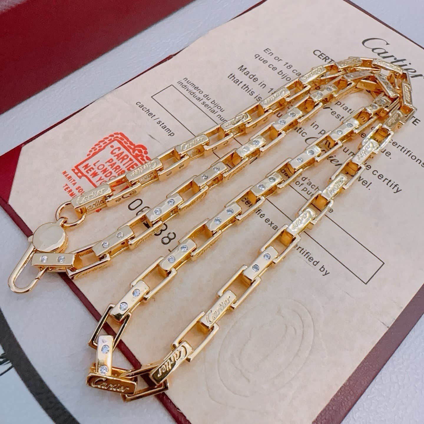 Cartier Gold-Plated Diamond-Accent Necklace