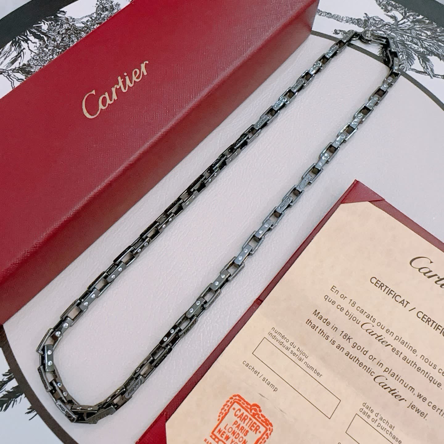 Cartier Tank Francaise Necklace