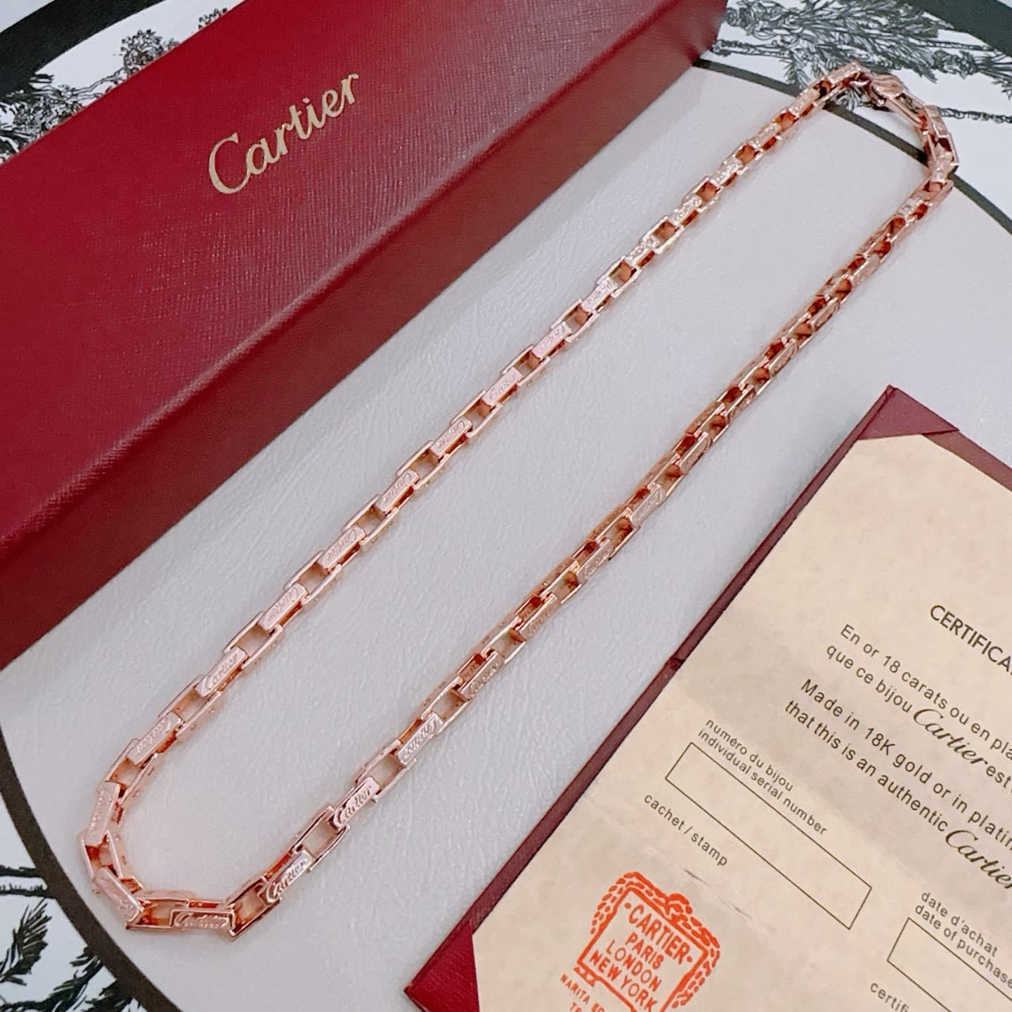 Cartier Tank Francaise Necklace