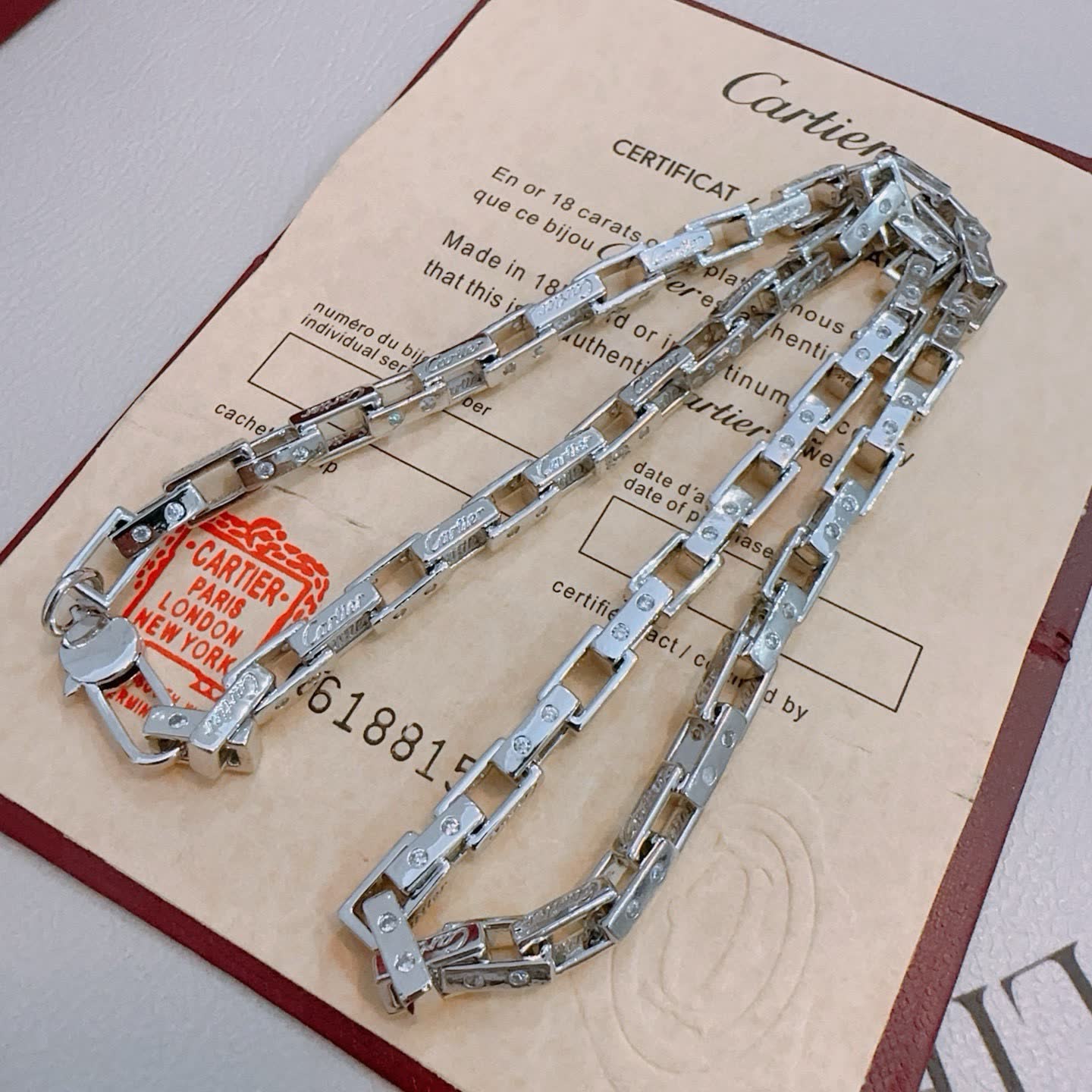 Cartier Tank Francaise Necklace