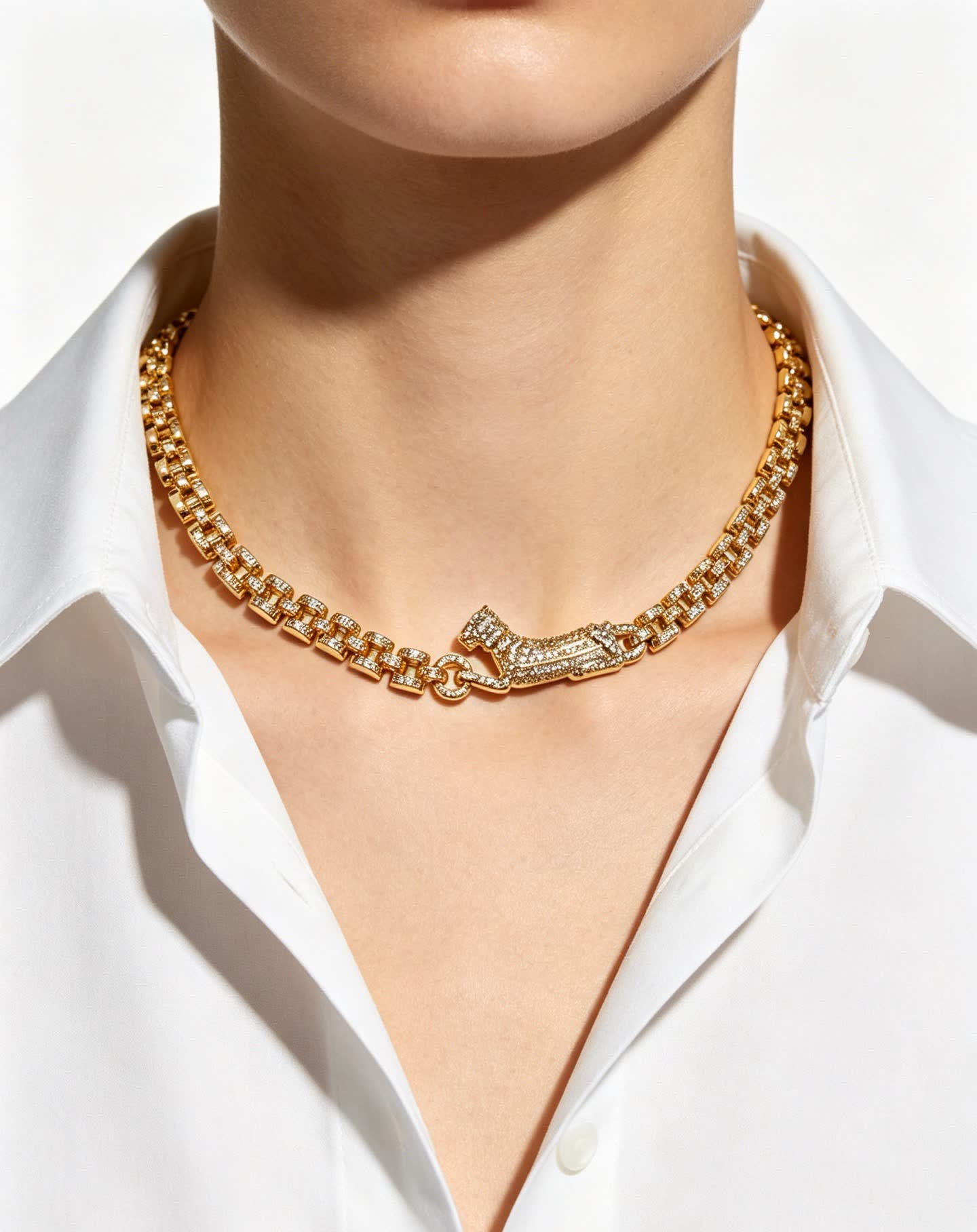Cartier Panthere de Cartier Diamond Gold Necklace