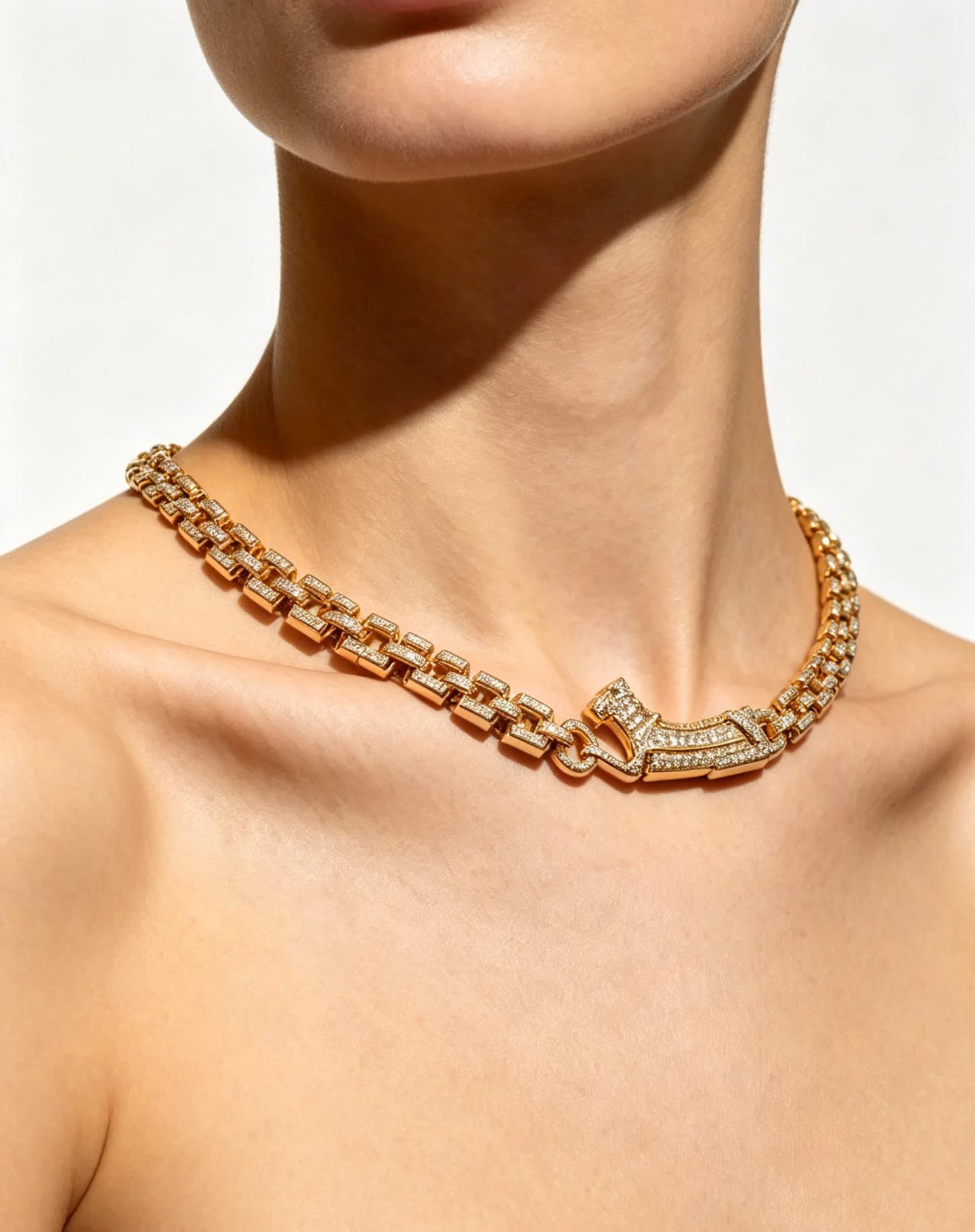 Cartier Panthere de Cartier Diamond Gold Necklace