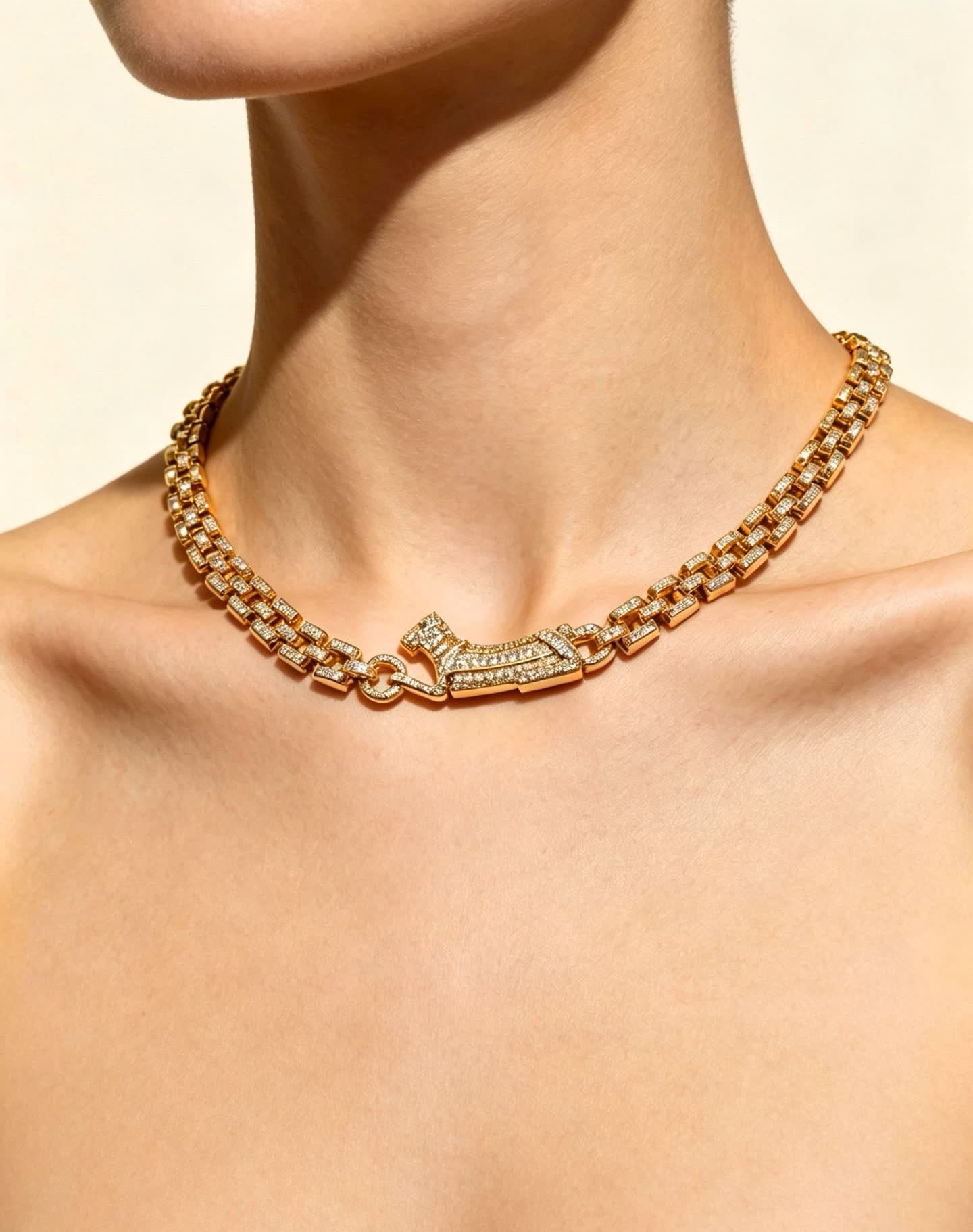 Cartier Panthere de Cartier Diamond Gold Necklace