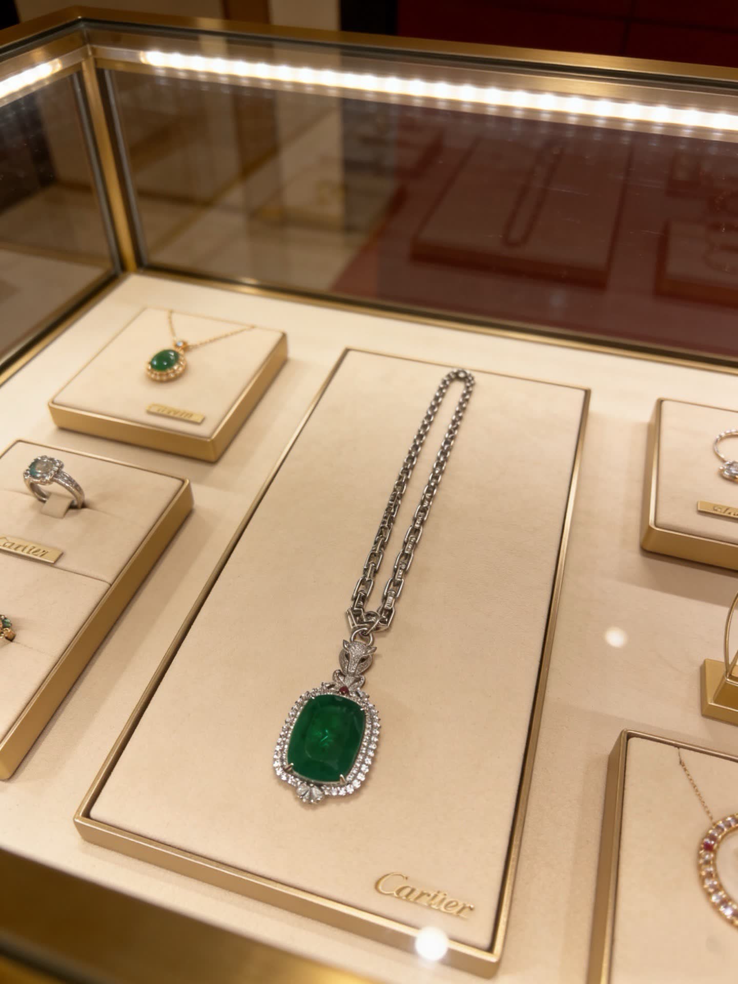 Cartier Panther Emerald and Diamond Necklace