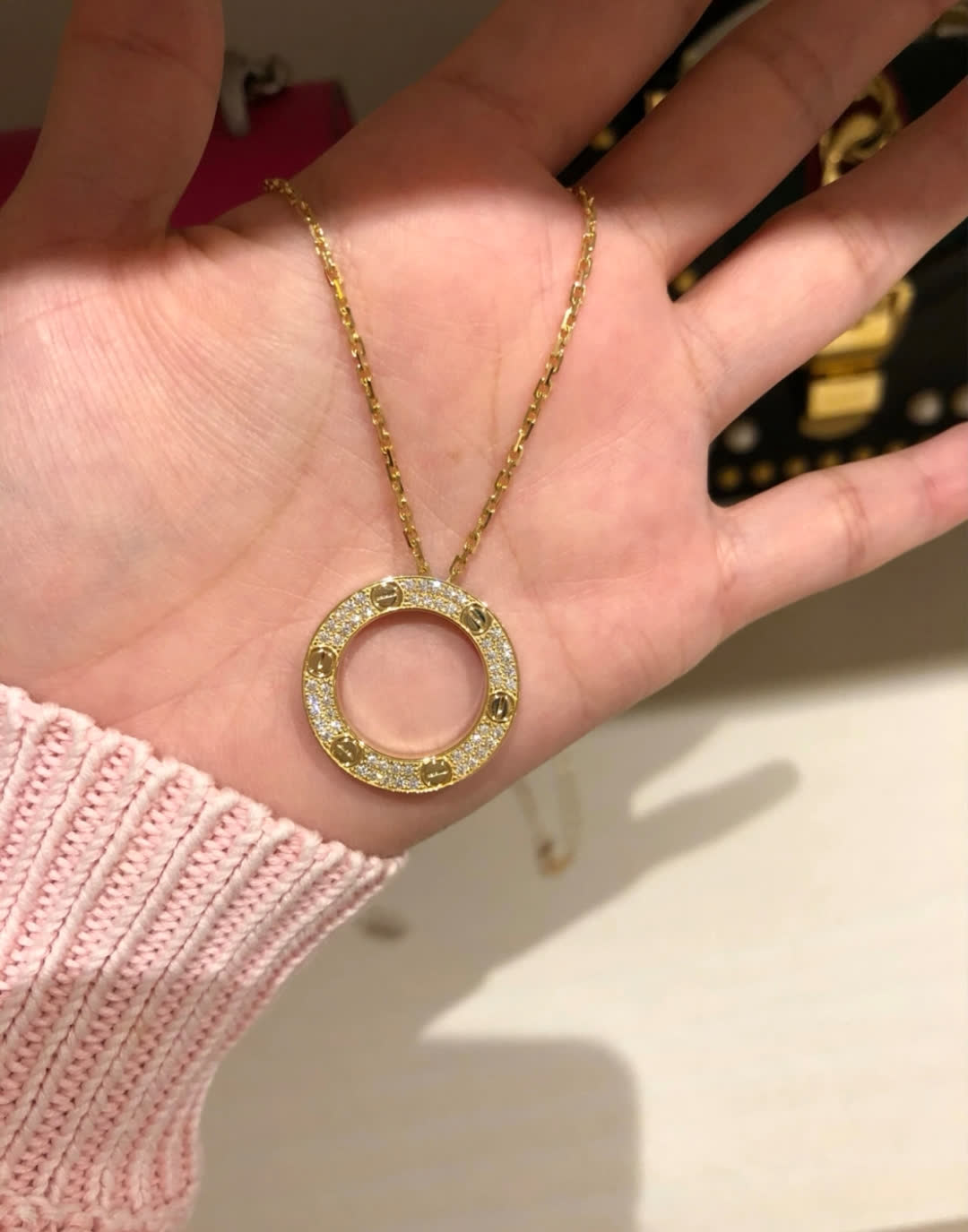 Cartier Love Gold Diamond Necklace