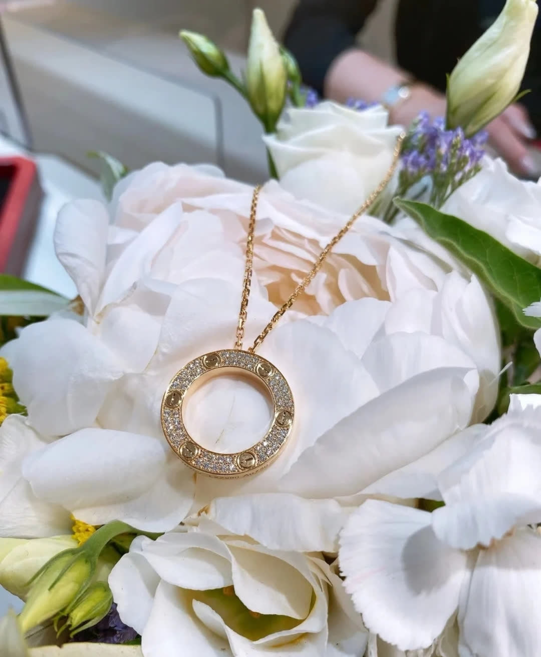 Cartier Love Gold Diamond Necklace