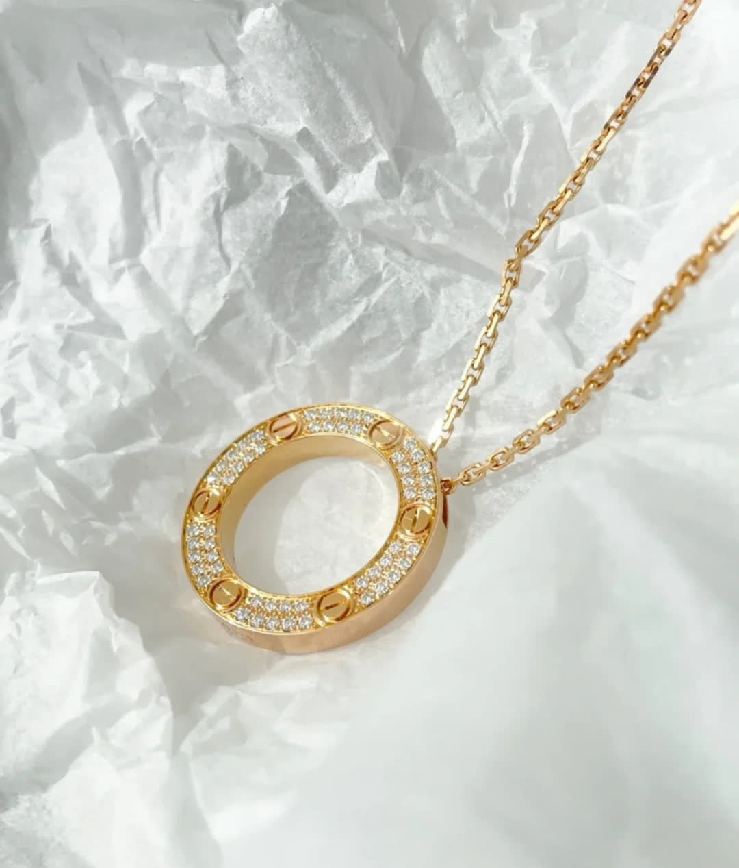 Cartier Love Gold Diamond Necklace