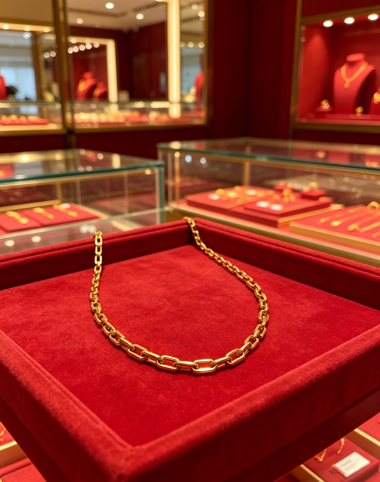Cartier Elegant Gold-Plated Chain Necklace