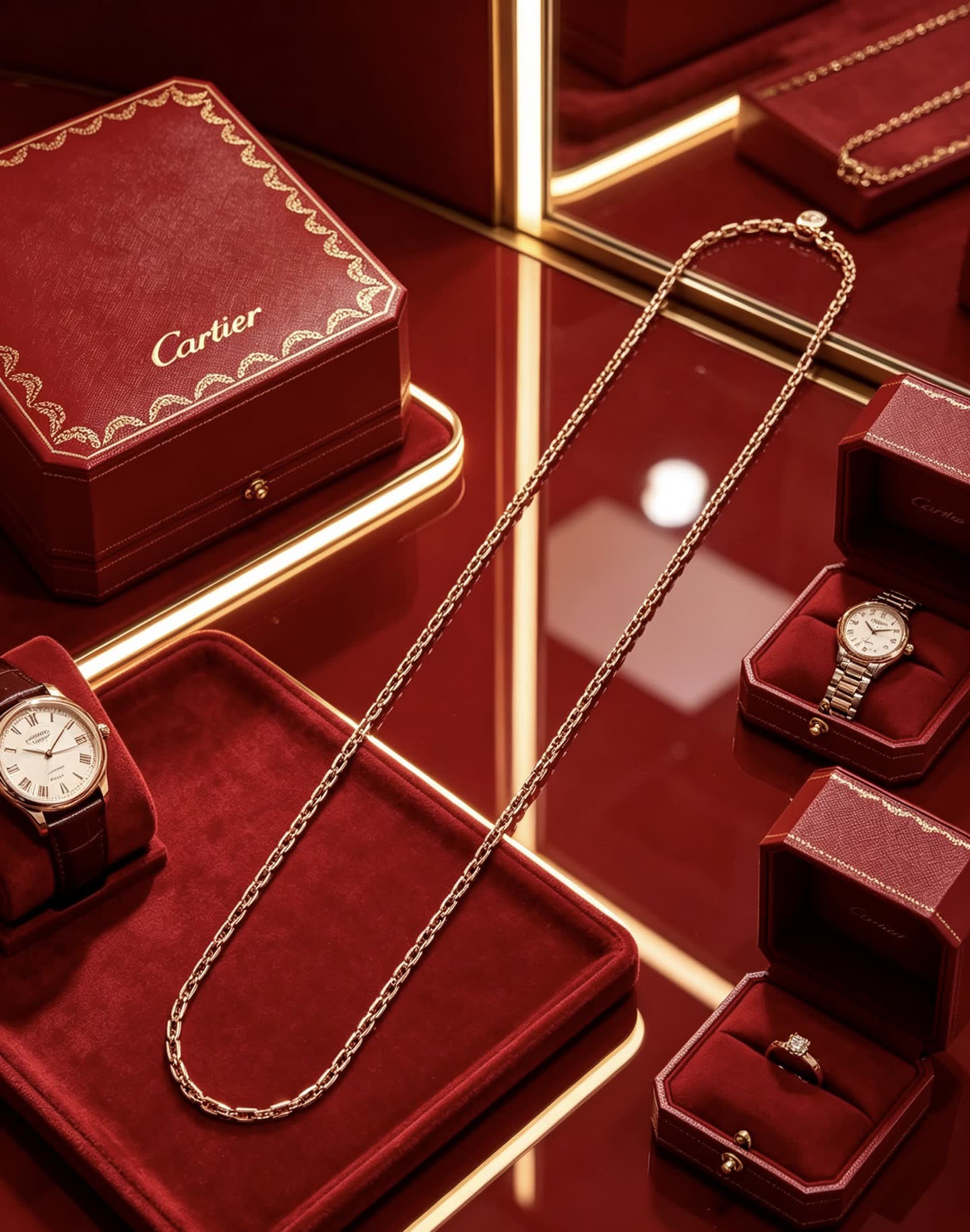 Cartier Rose Gold Chain Necklace