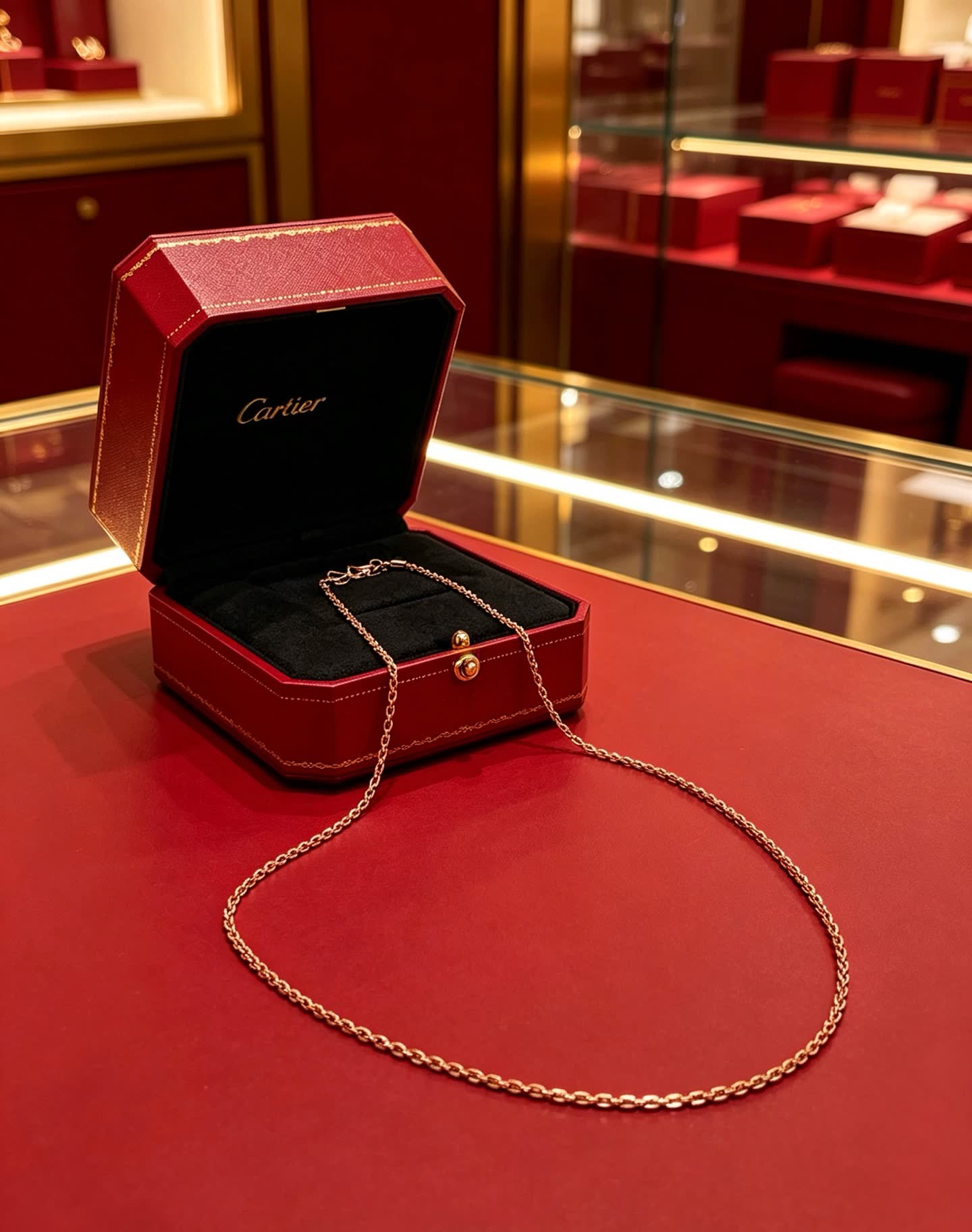 Cartier Rose Gold Chain Necklace
