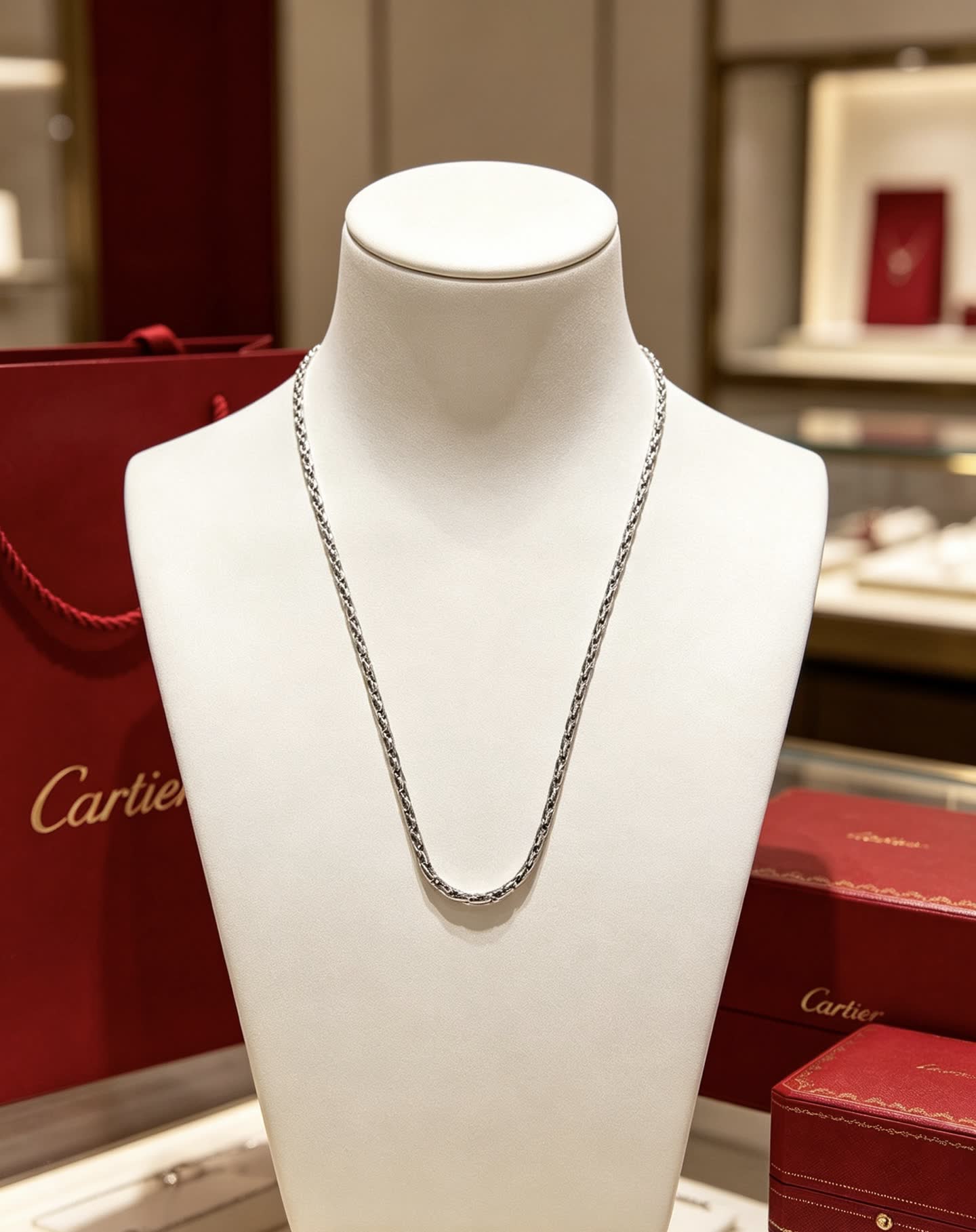 Cartier Silver Chain Necklace