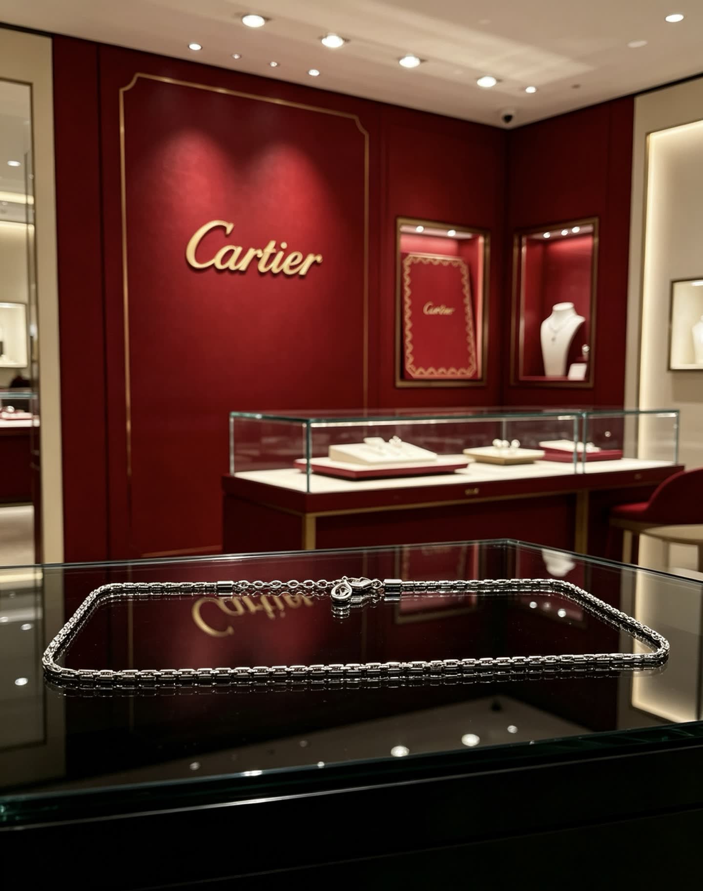 Cartier Silver Chain Necklace