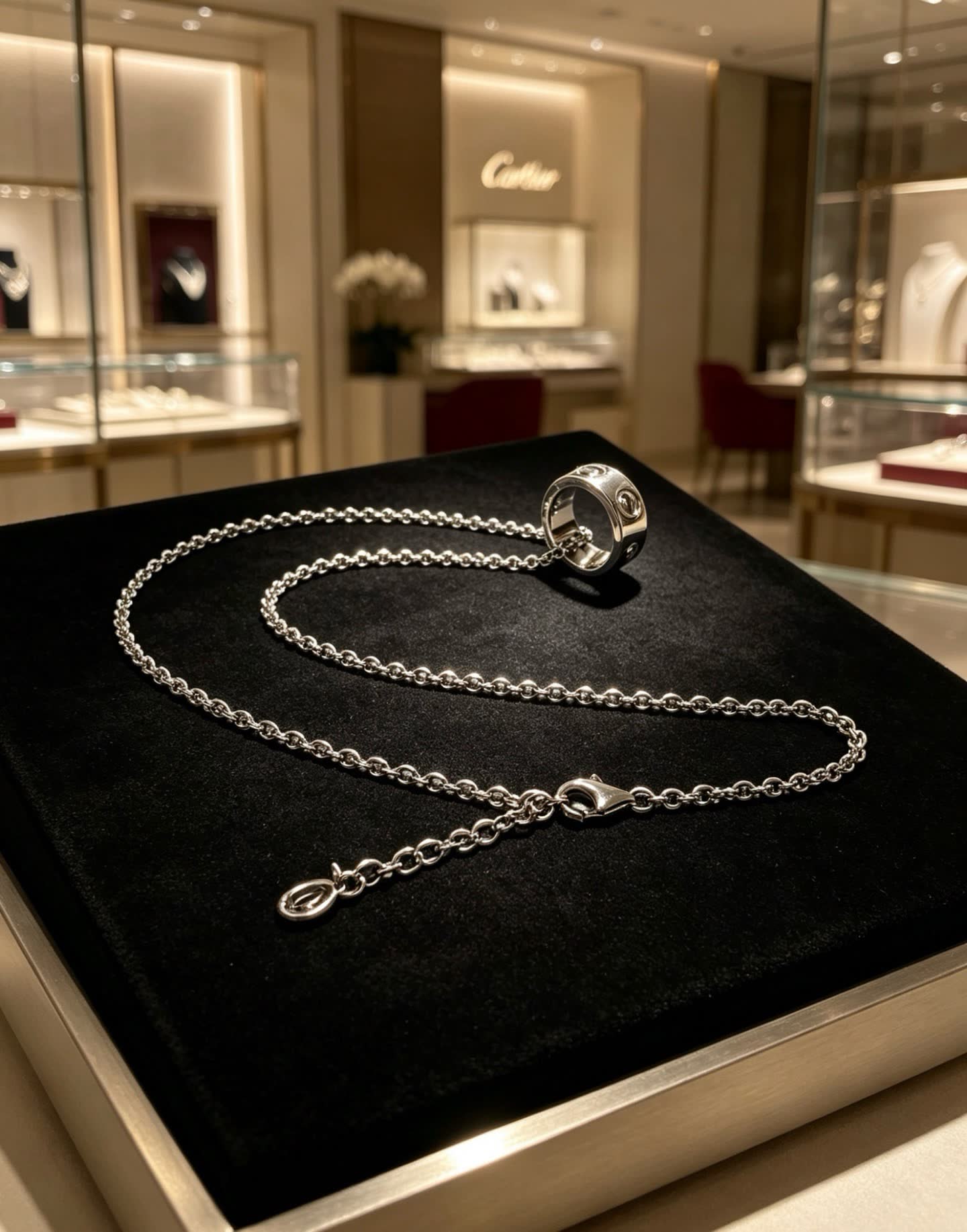 Cartier No.5 Ring Pendant Necklace