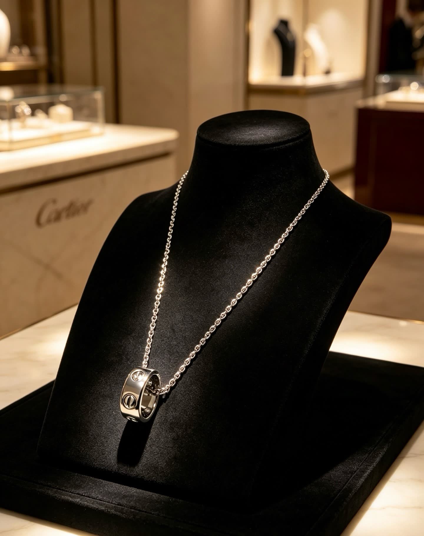 Cartier No.5 Ring Pendant Necklace
